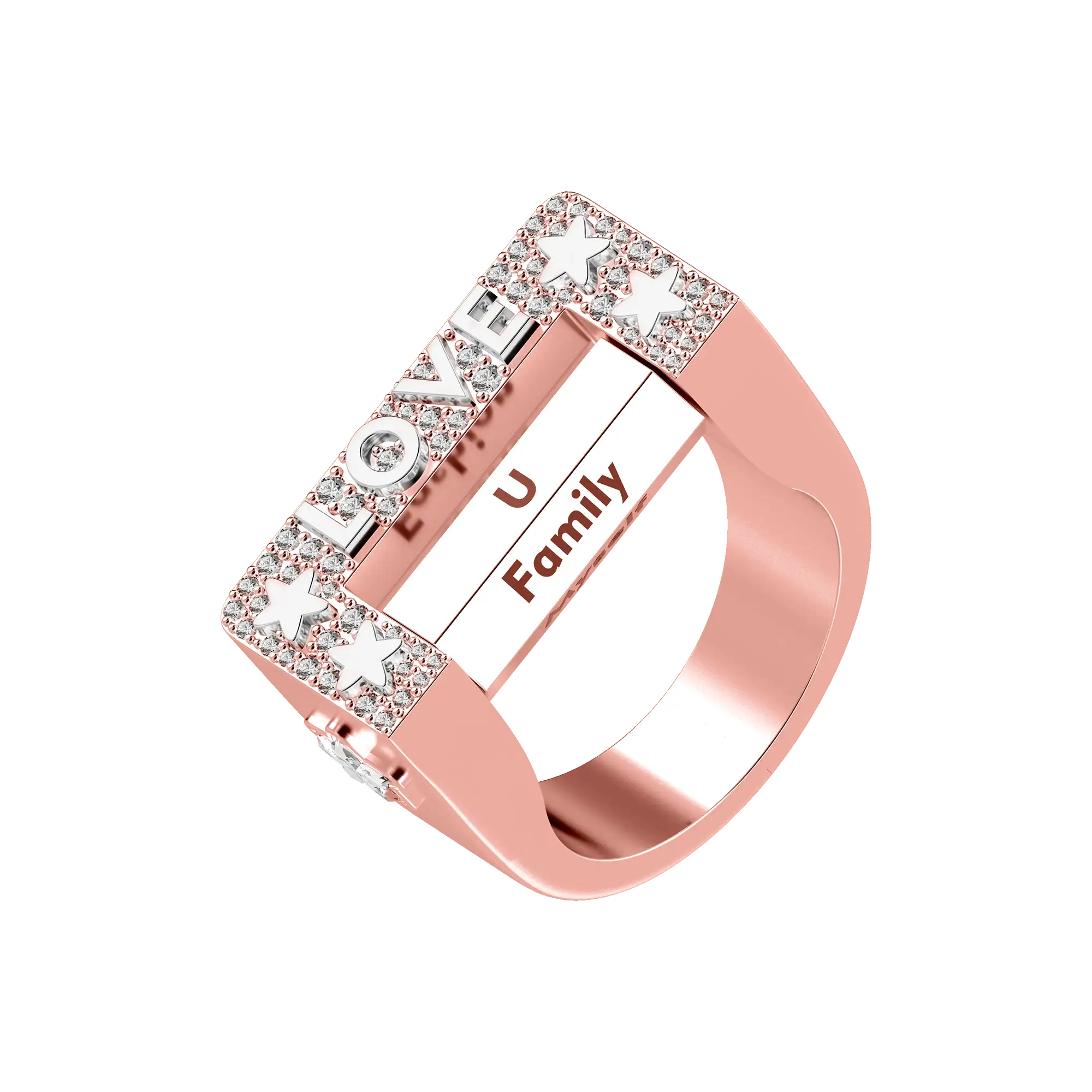Custom "Love" 6-Sided Spinning Ring - Image 9