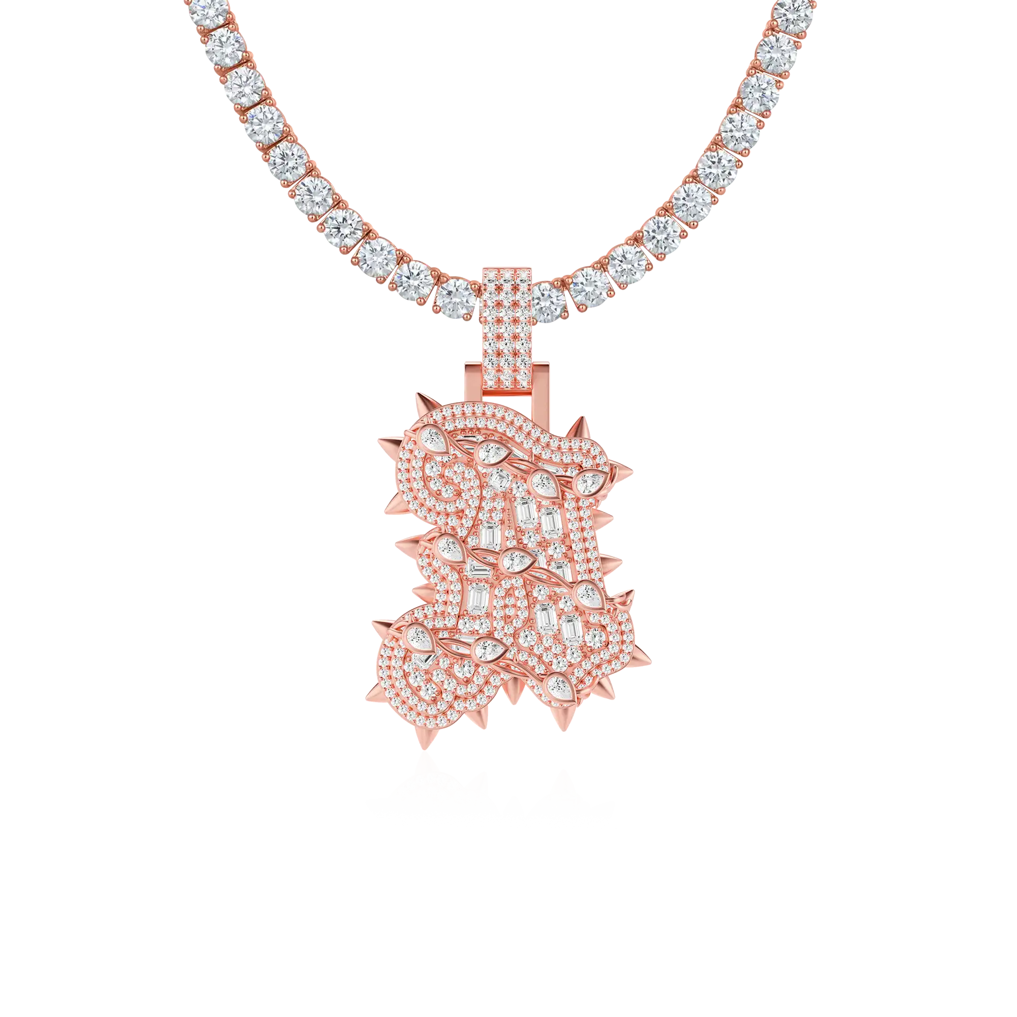 Custom Willow Nail Thorn Font Pendant - Image 15
