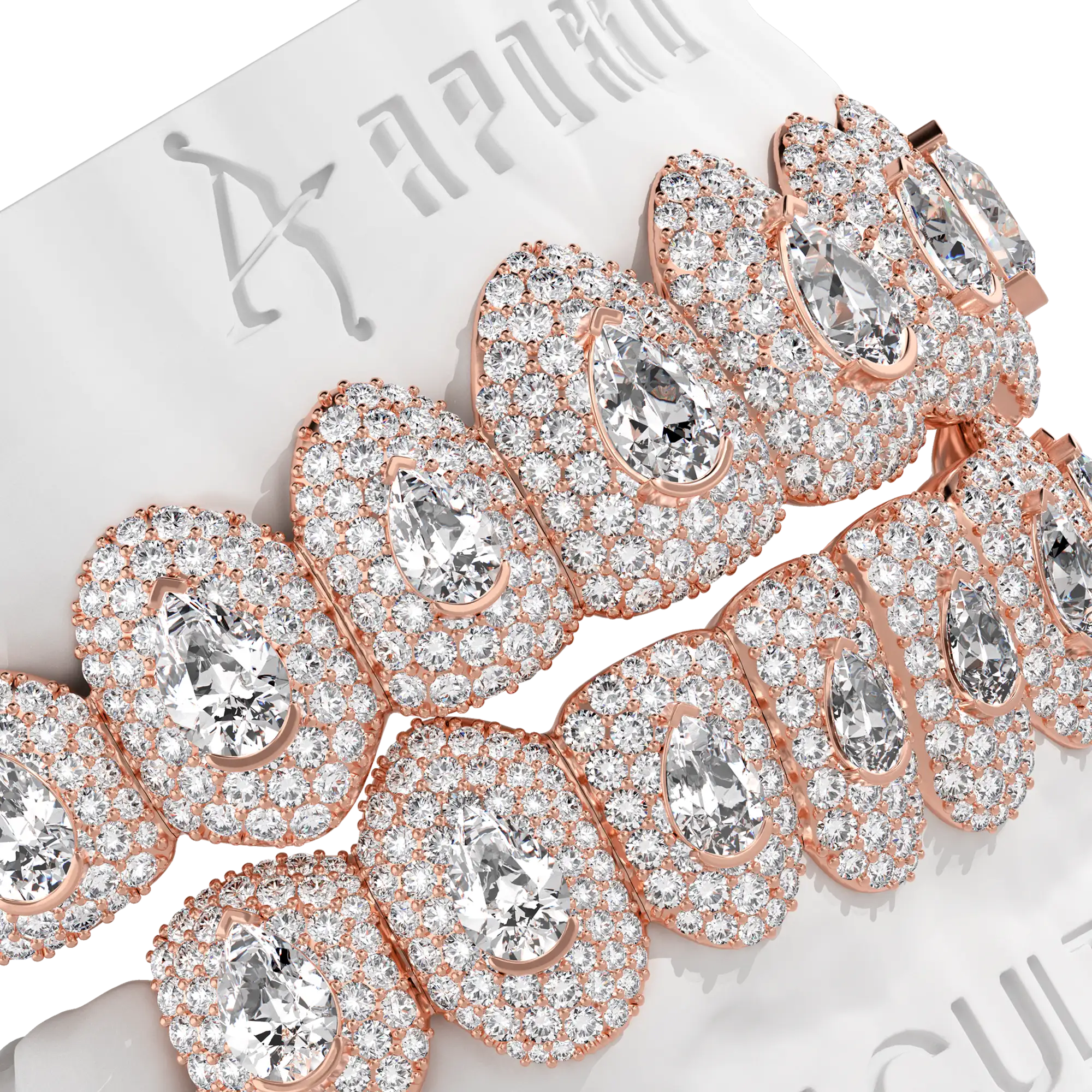 Custom Pear-Cut Full-Pavé Grillz - Image 6