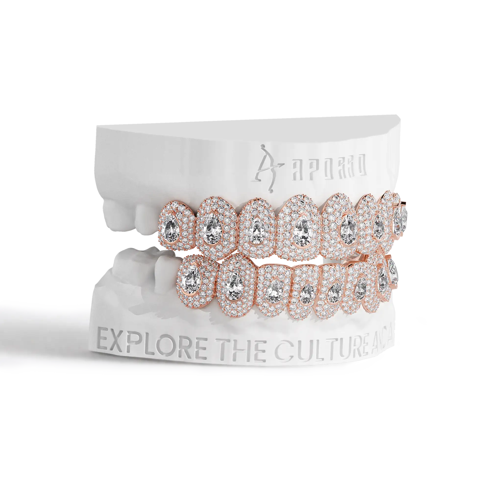 Custom Pear-Cut Full-Pavé Grillz - Image 8