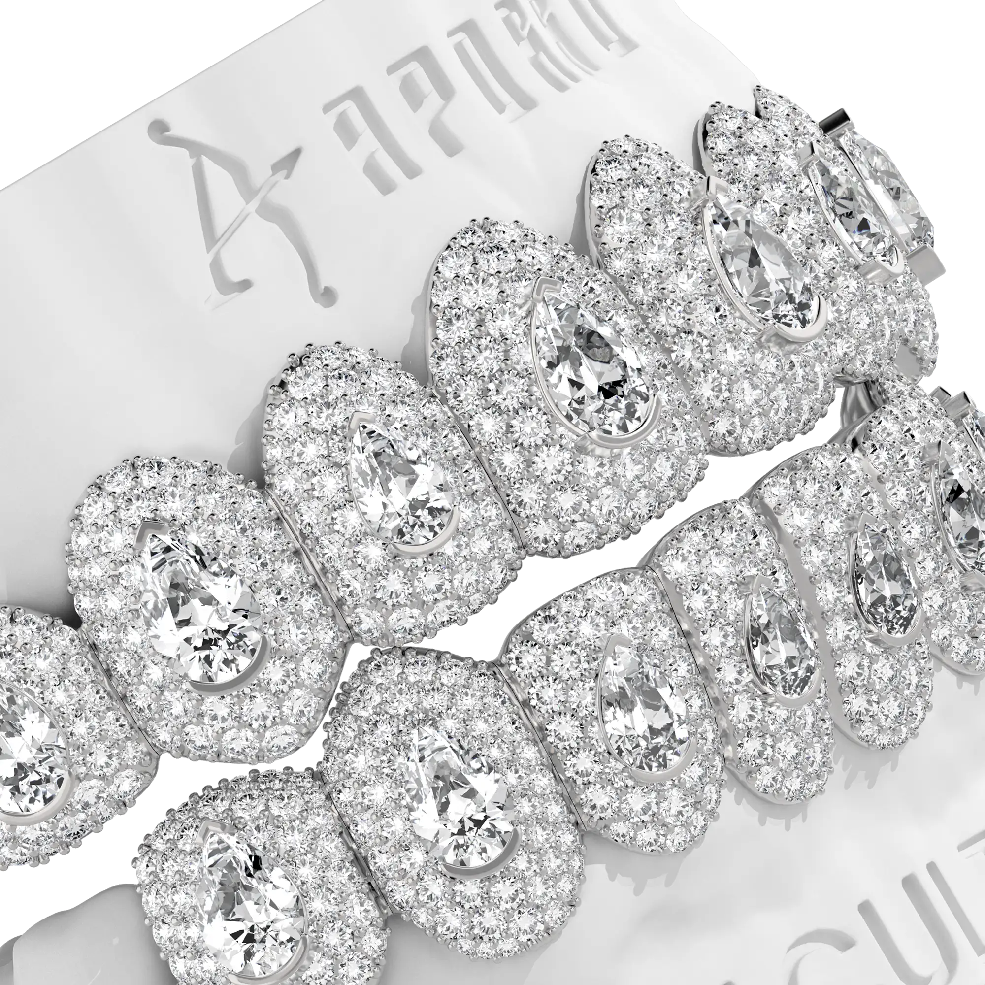 Custom Pear-Cut Full-Pavé Grillz - Image 9