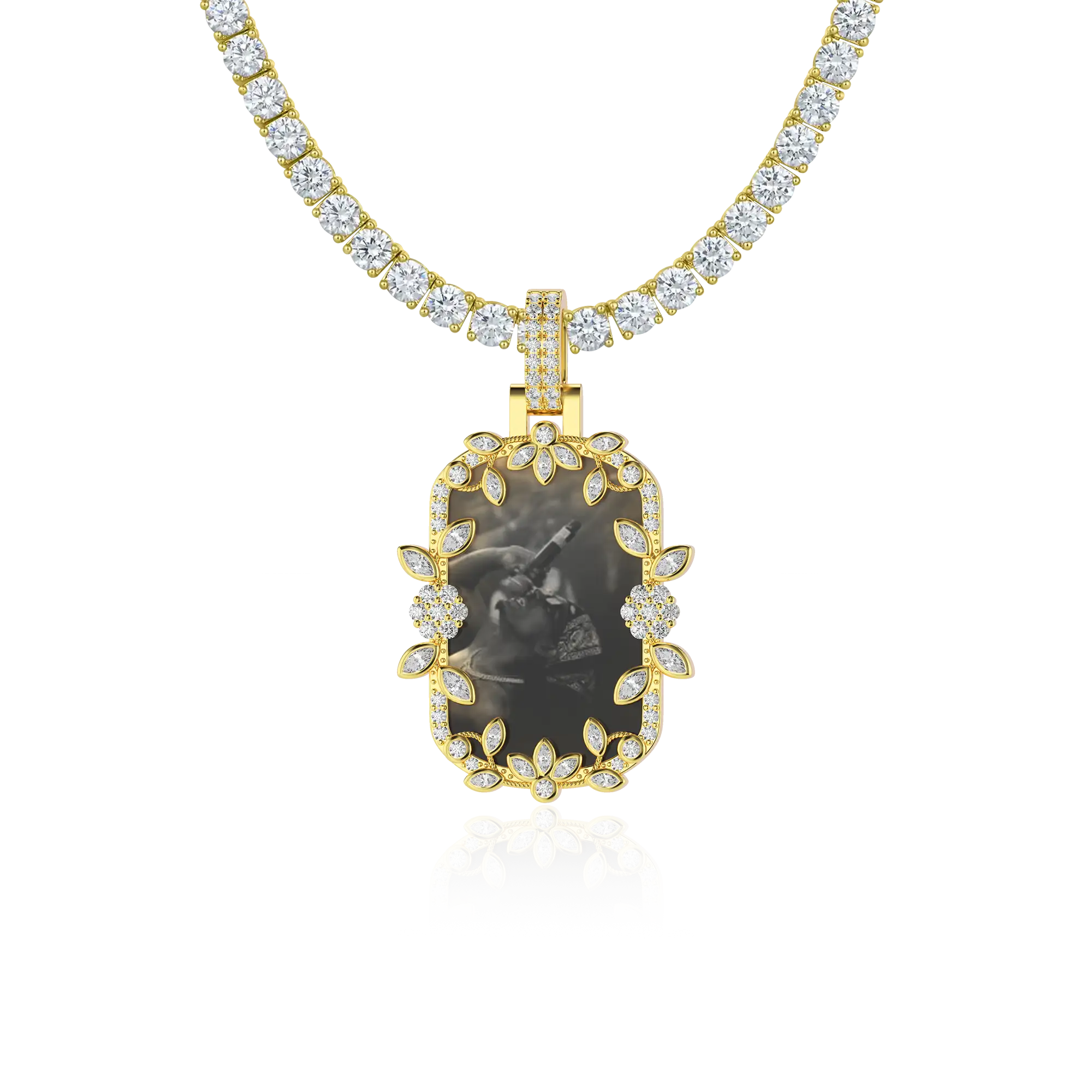 Custom Petal Frame Pendant - Image 11