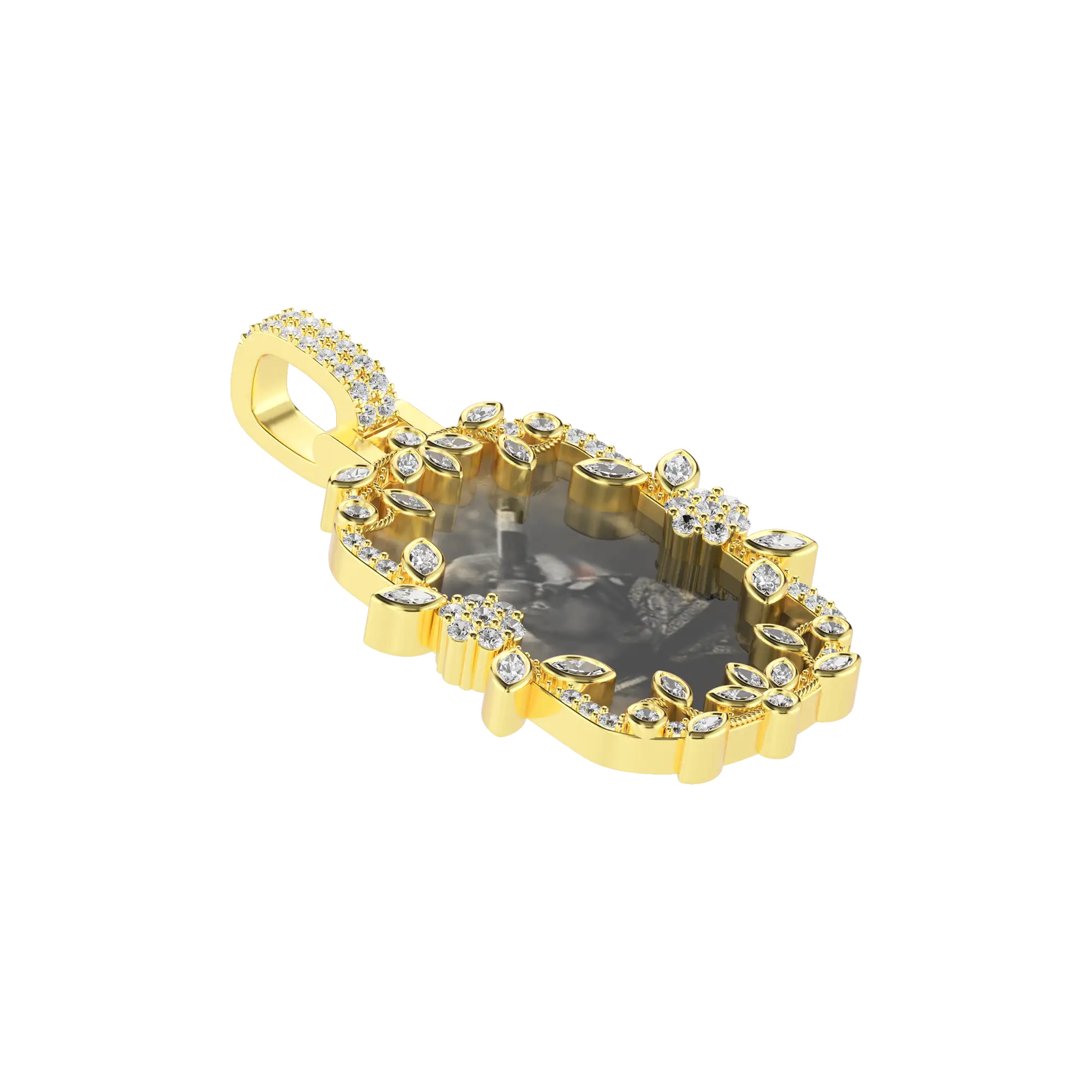 Custom Petal Frame Pendant - Image 12