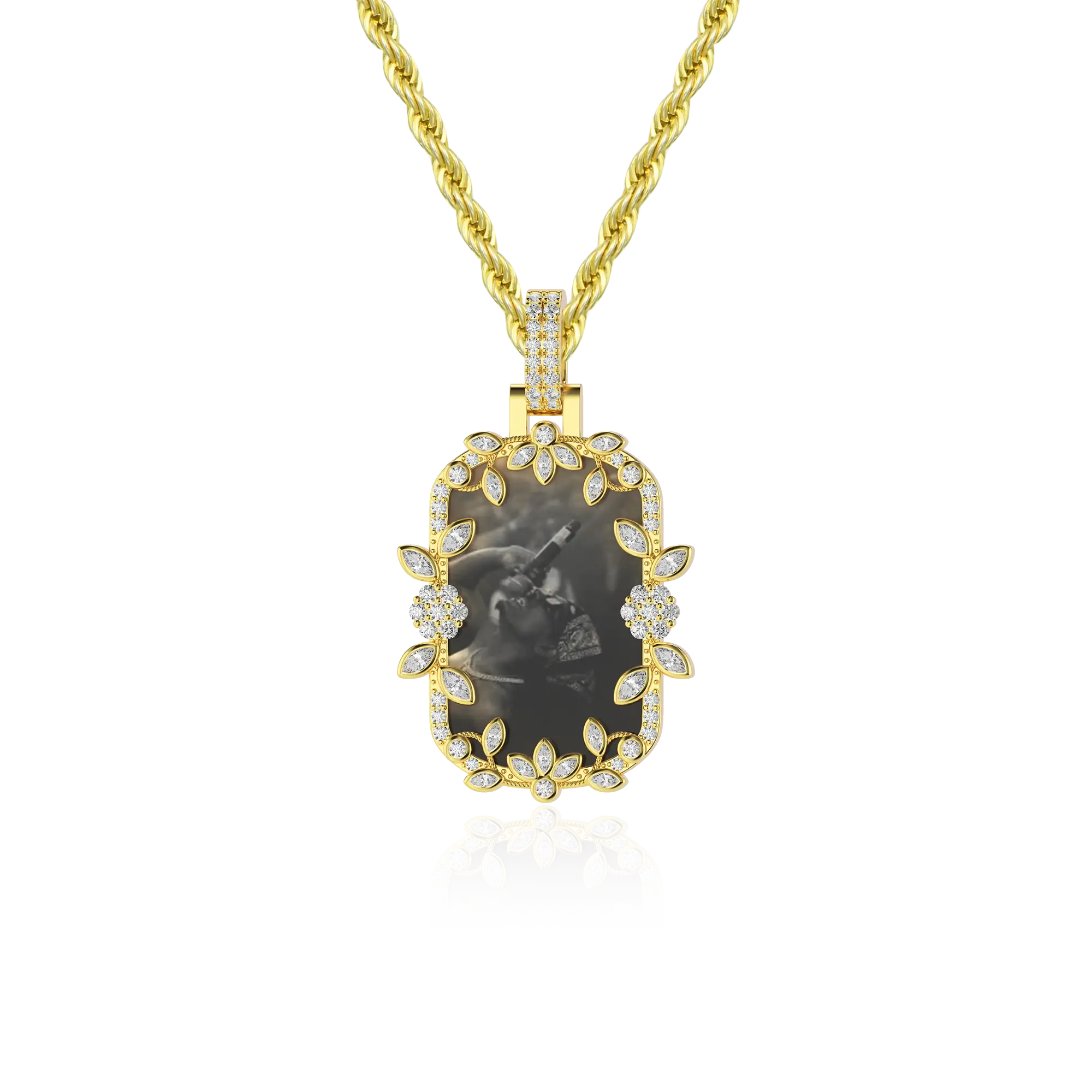 Custom Petal Frame Pendant - Image 13