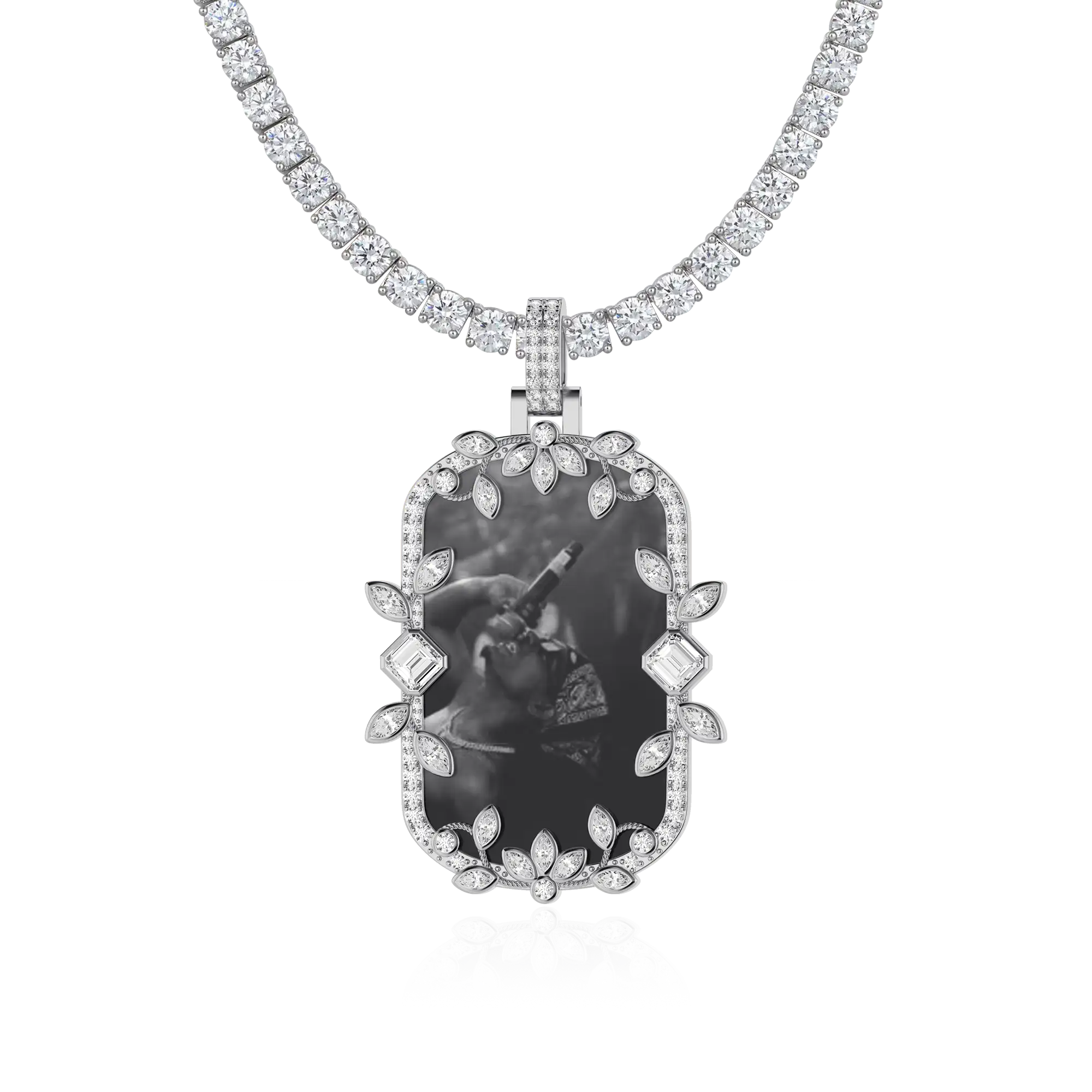 Custom Petal Frame Pendant - Image 15