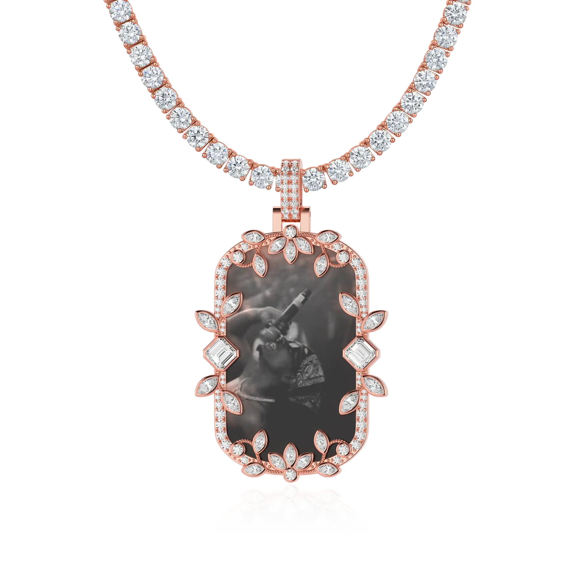 Custom Petal Frame Pendant - Image 24