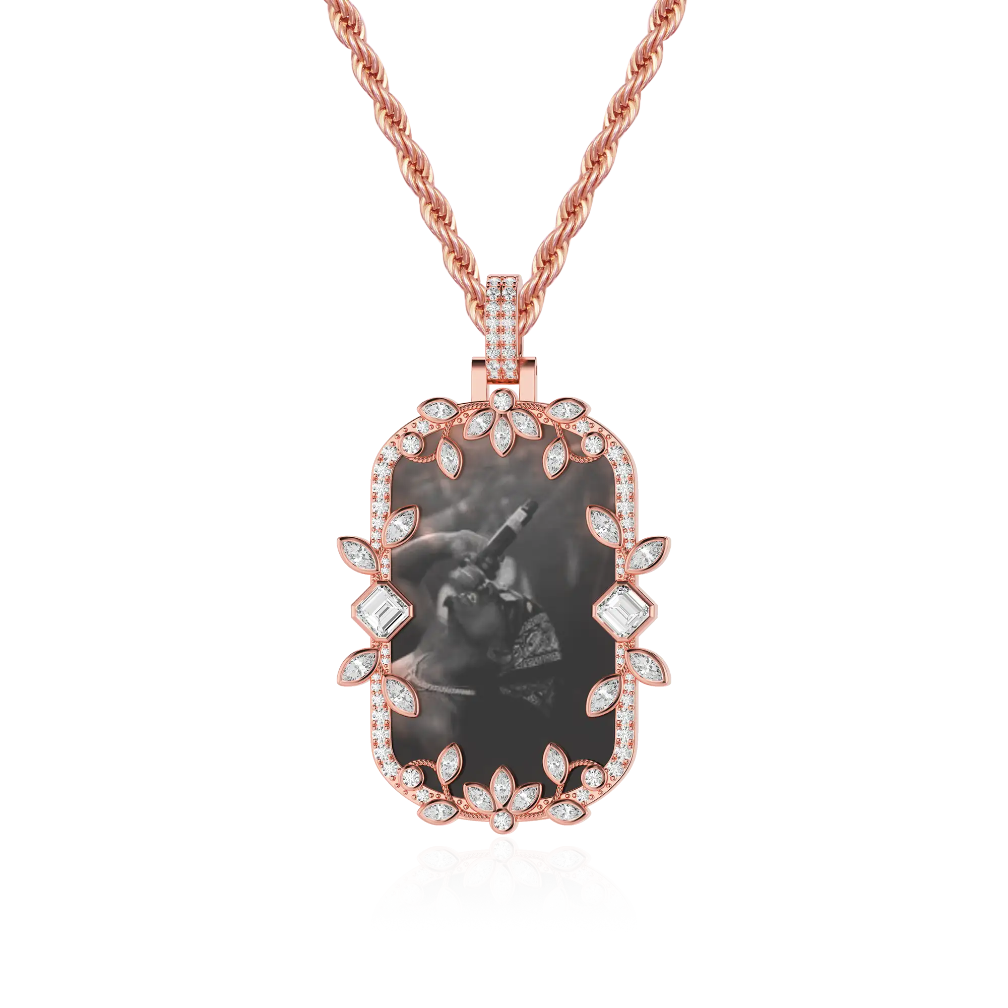 Custom Petal Frame Pendant - Image 26