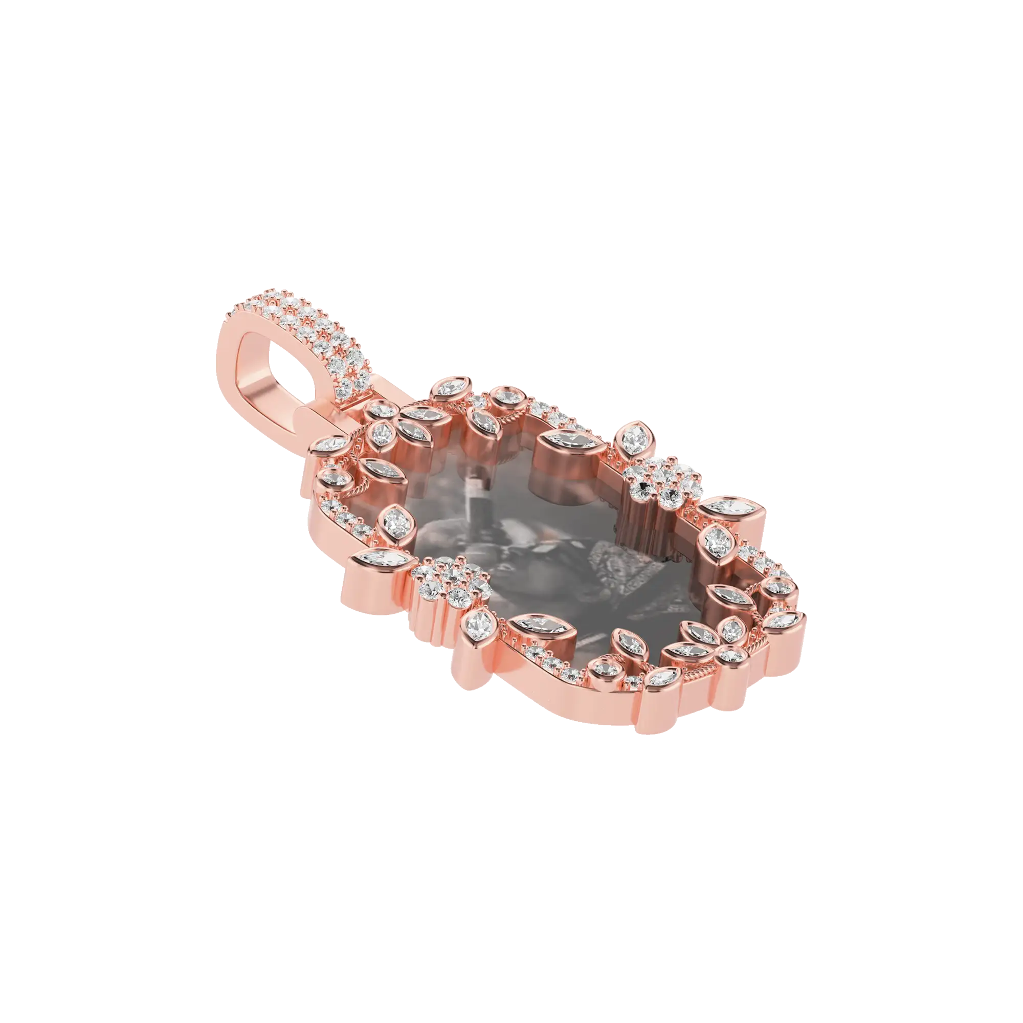 Custom Petal Frame Pendant - Image 8
