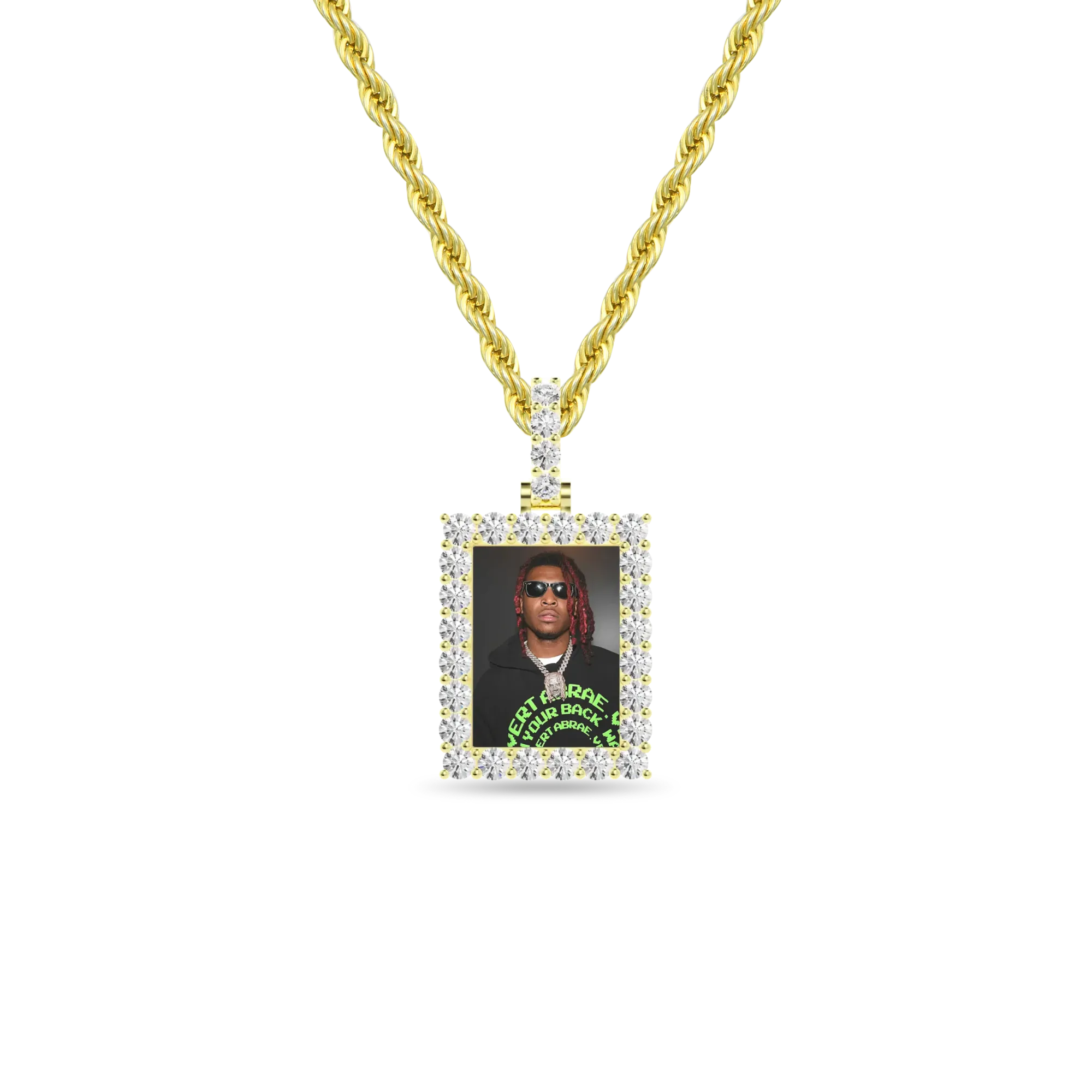 Custom Rectangle Photo Pendant