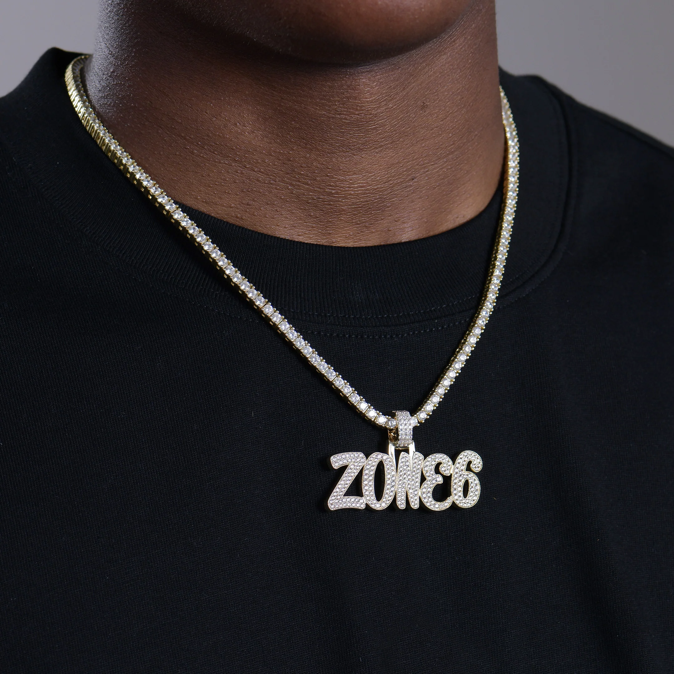 Custom Moissanite Romantic Name Pendant - Image 4