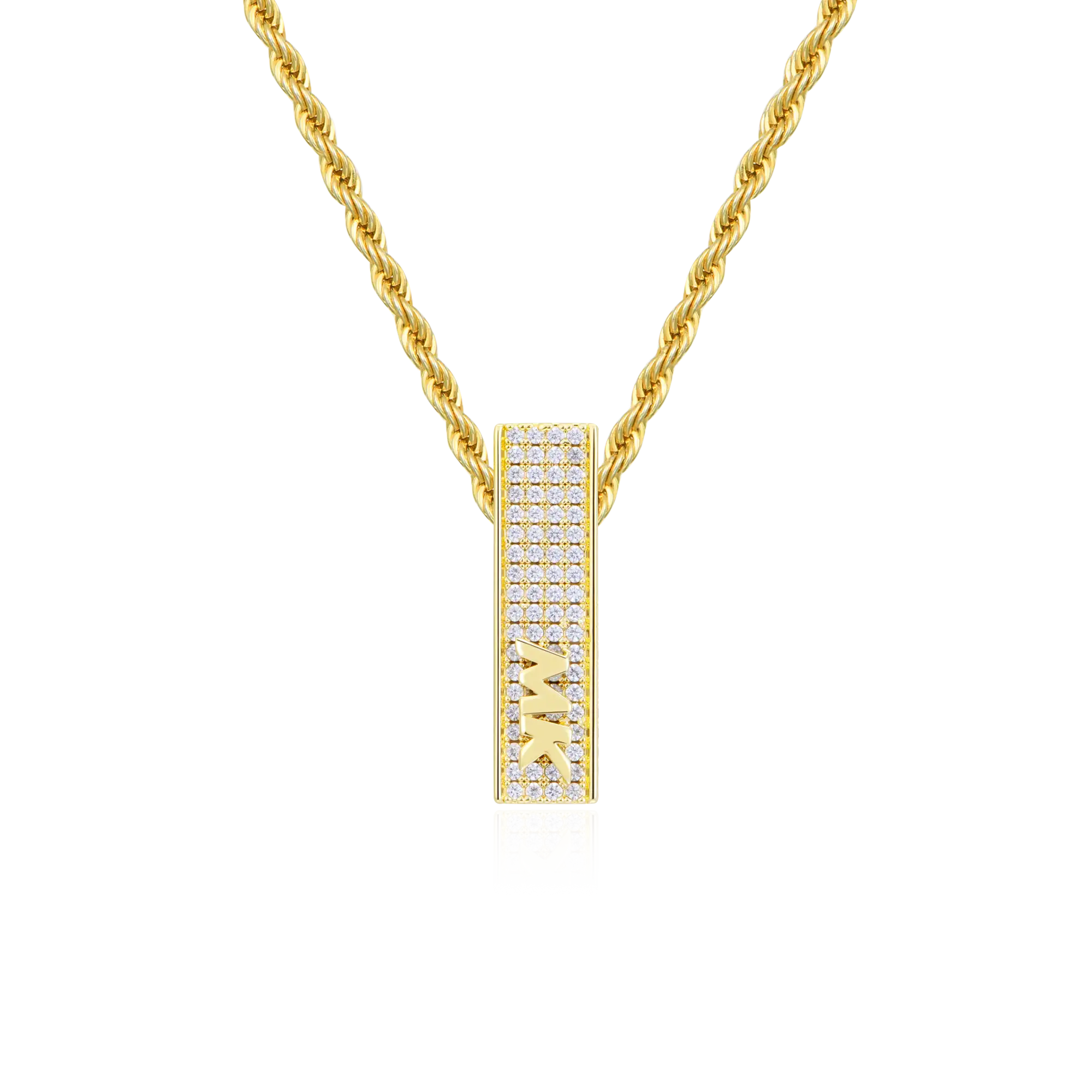 Custom Round Cut Square Pillar Pendant-30mm