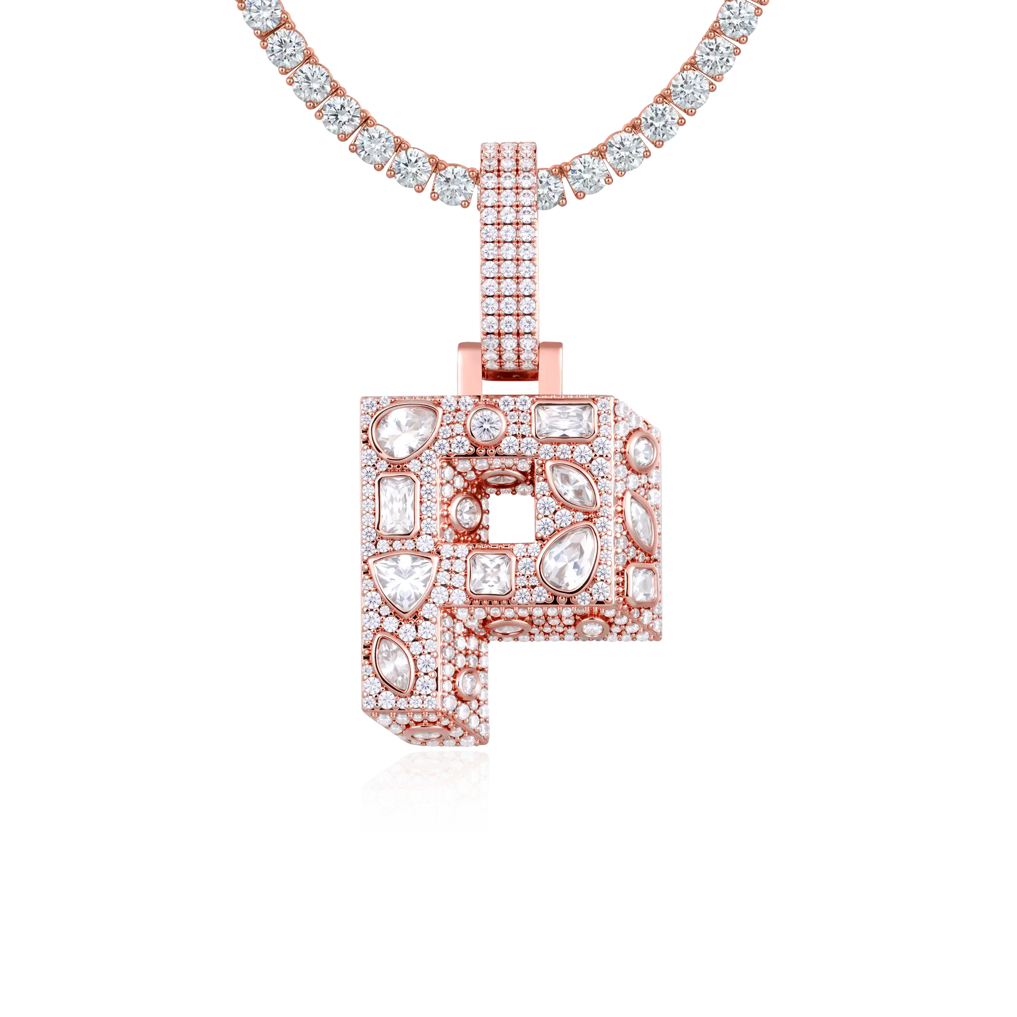 Custom Shaped Cut 3D Letter Pendant - Image 13