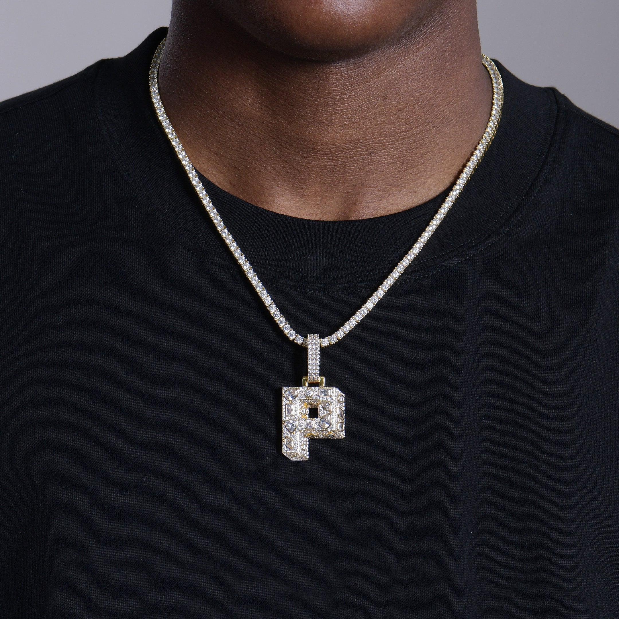 Custom Shaped Cut 3D Letter Pendant - Image 2