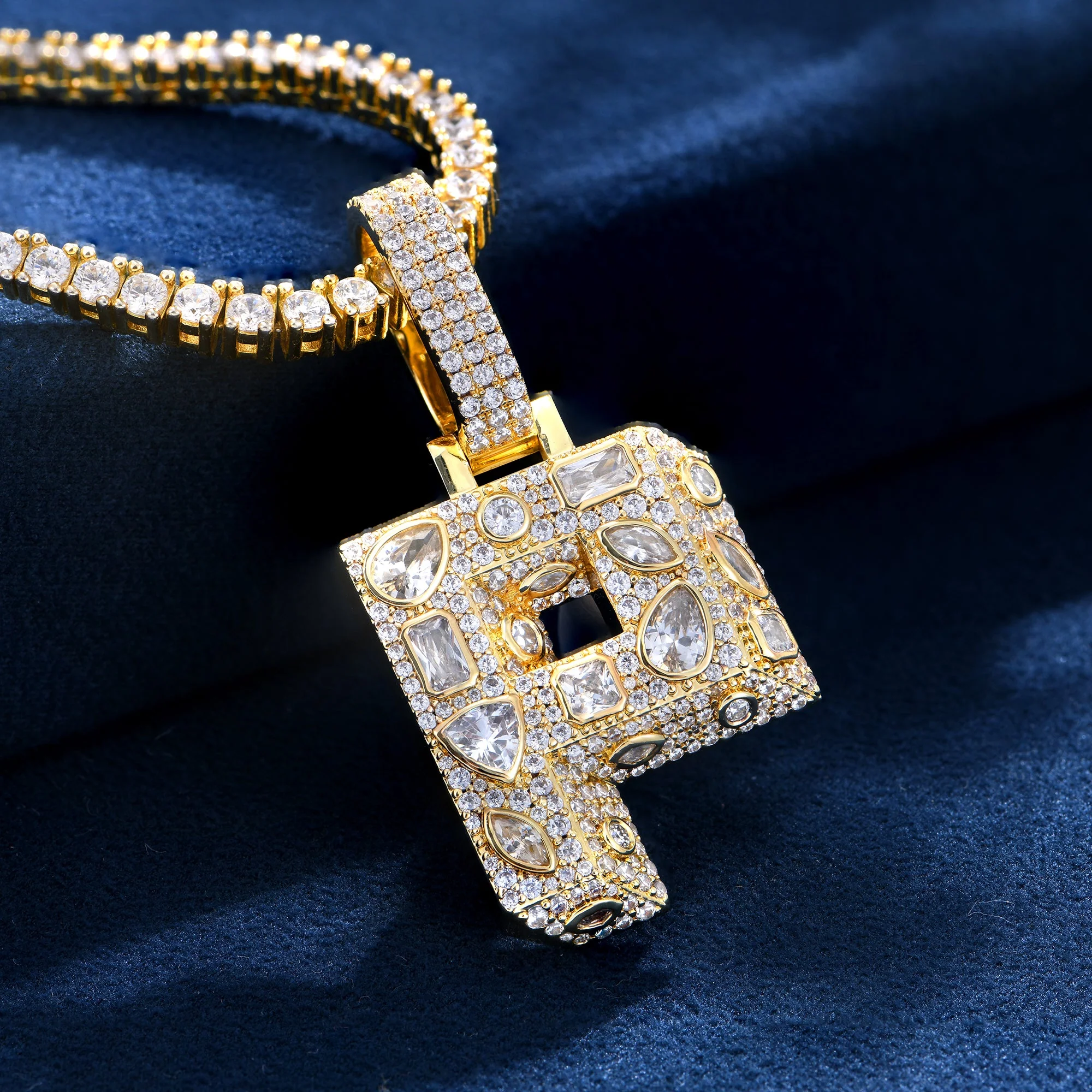 Custom Shaped Cut 3D Letter Pendant - Image 3
