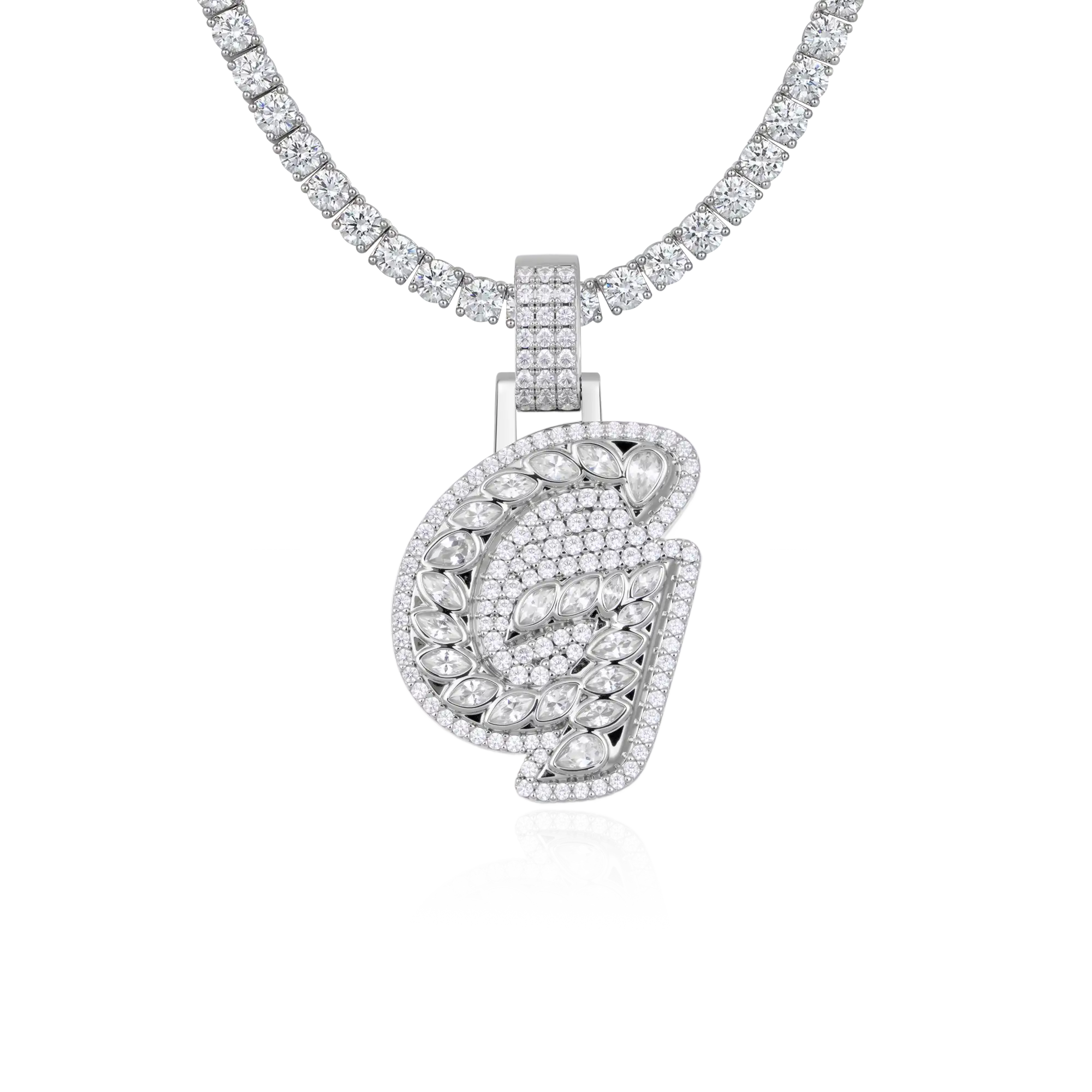 Custom 3D Lucida Font Pendant - 30mm