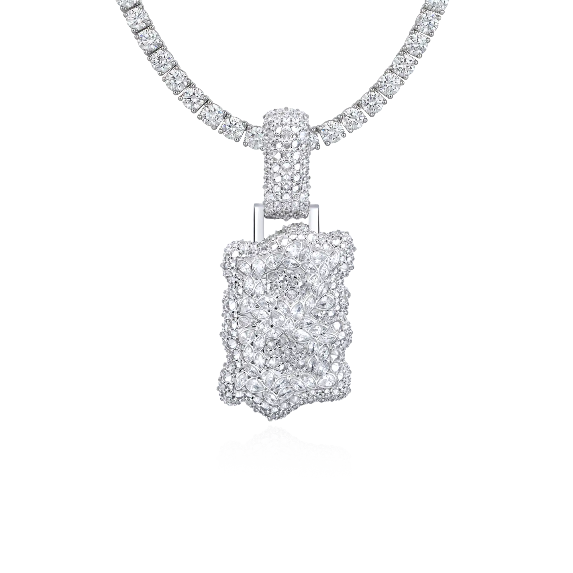 Custom Shaped Diamond Pendant