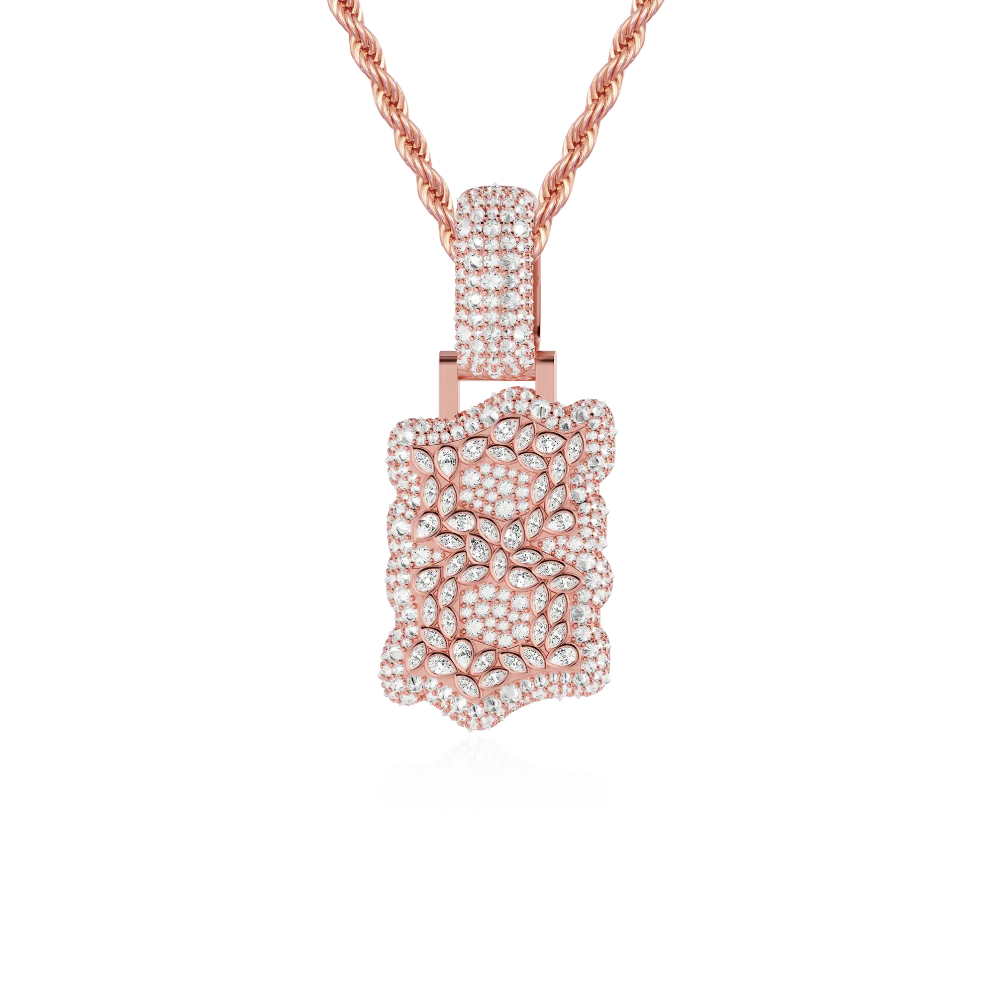 Custom Shaped Diamond Pendant - Image 10