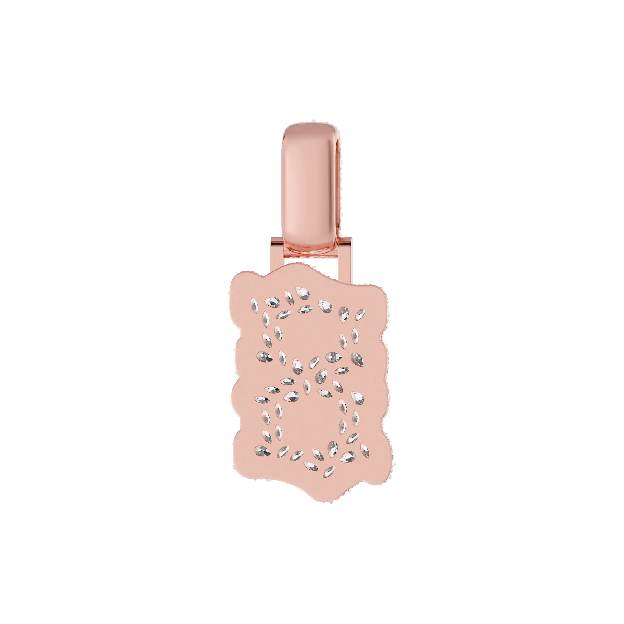 Custom Shaped Diamond Pendant - Image 11