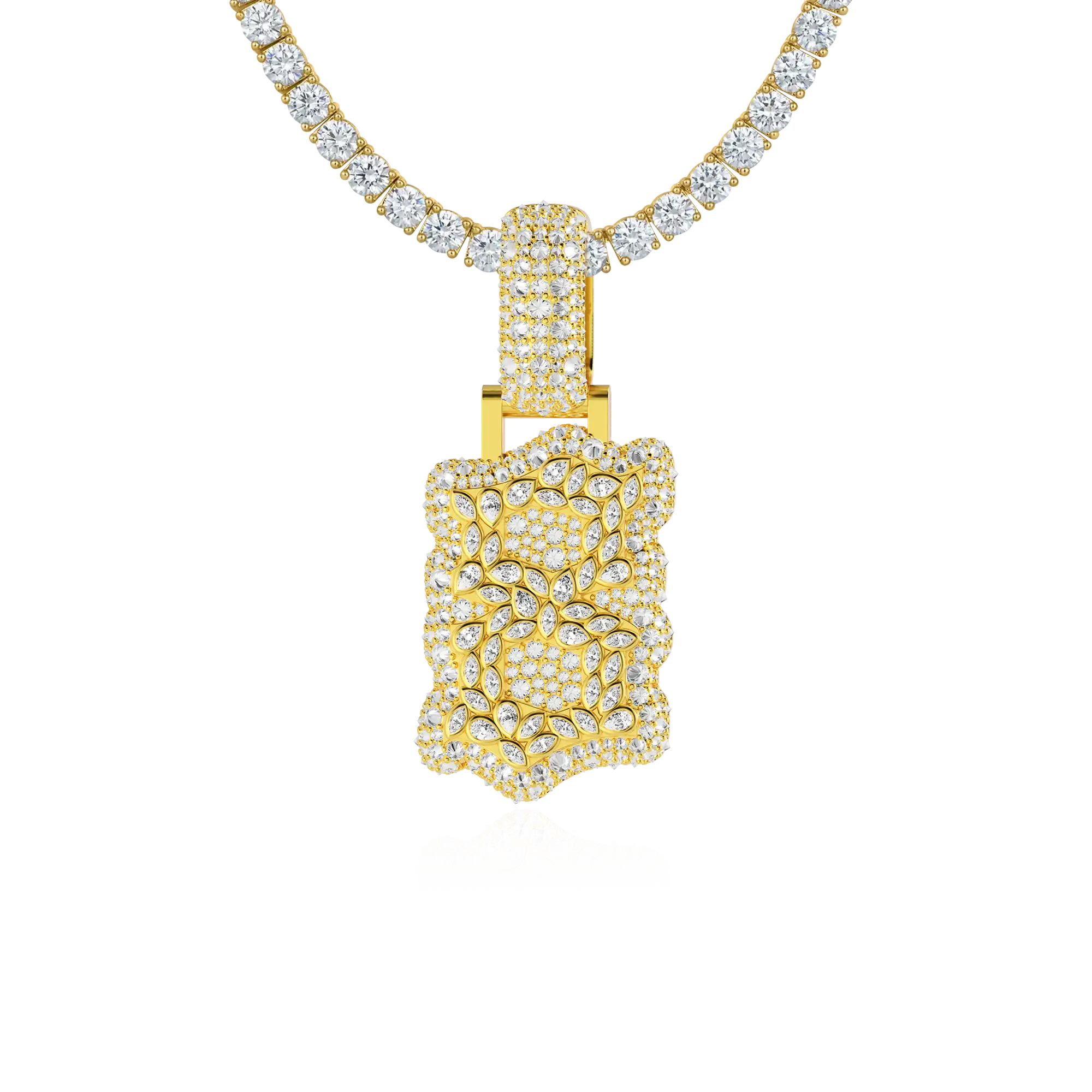 Custom Shaped Diamond Pendant - Image 12