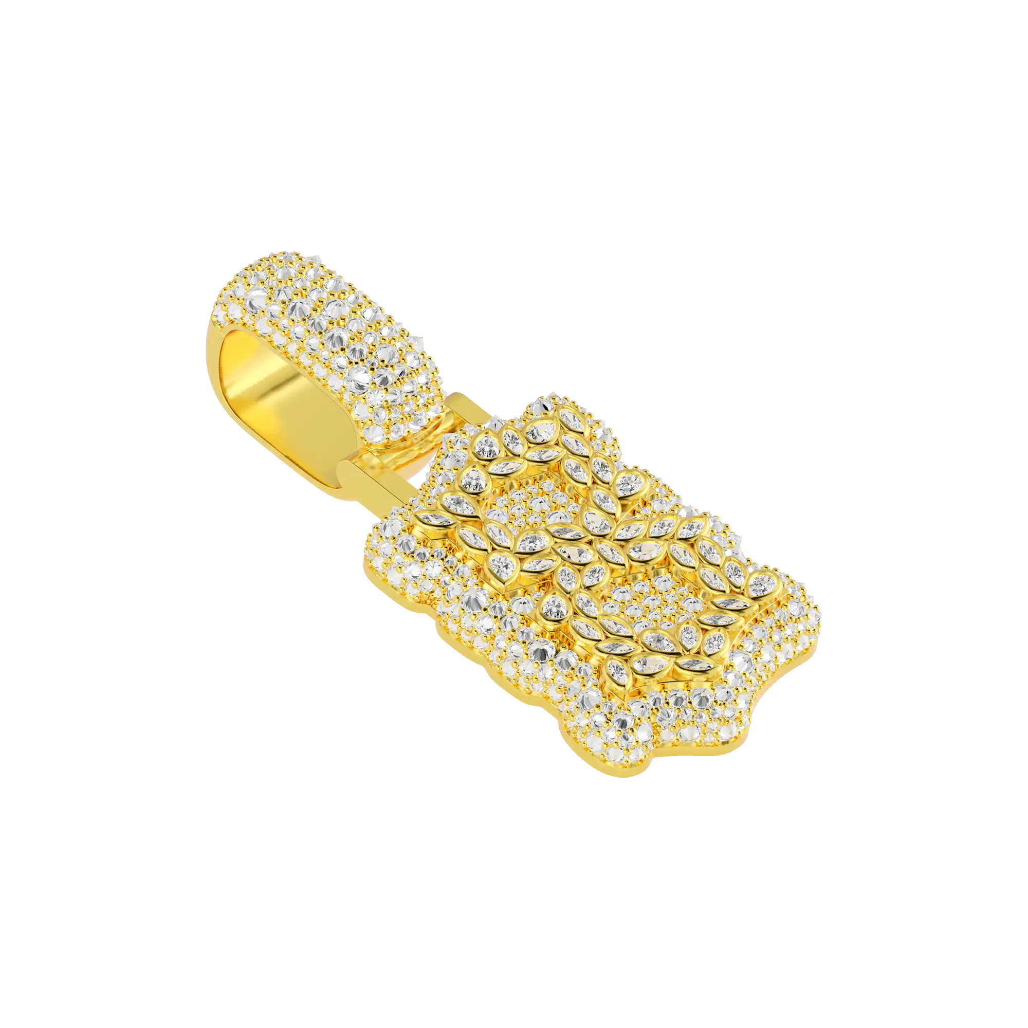 Custom Shaped Diamond Pendant - Image 14