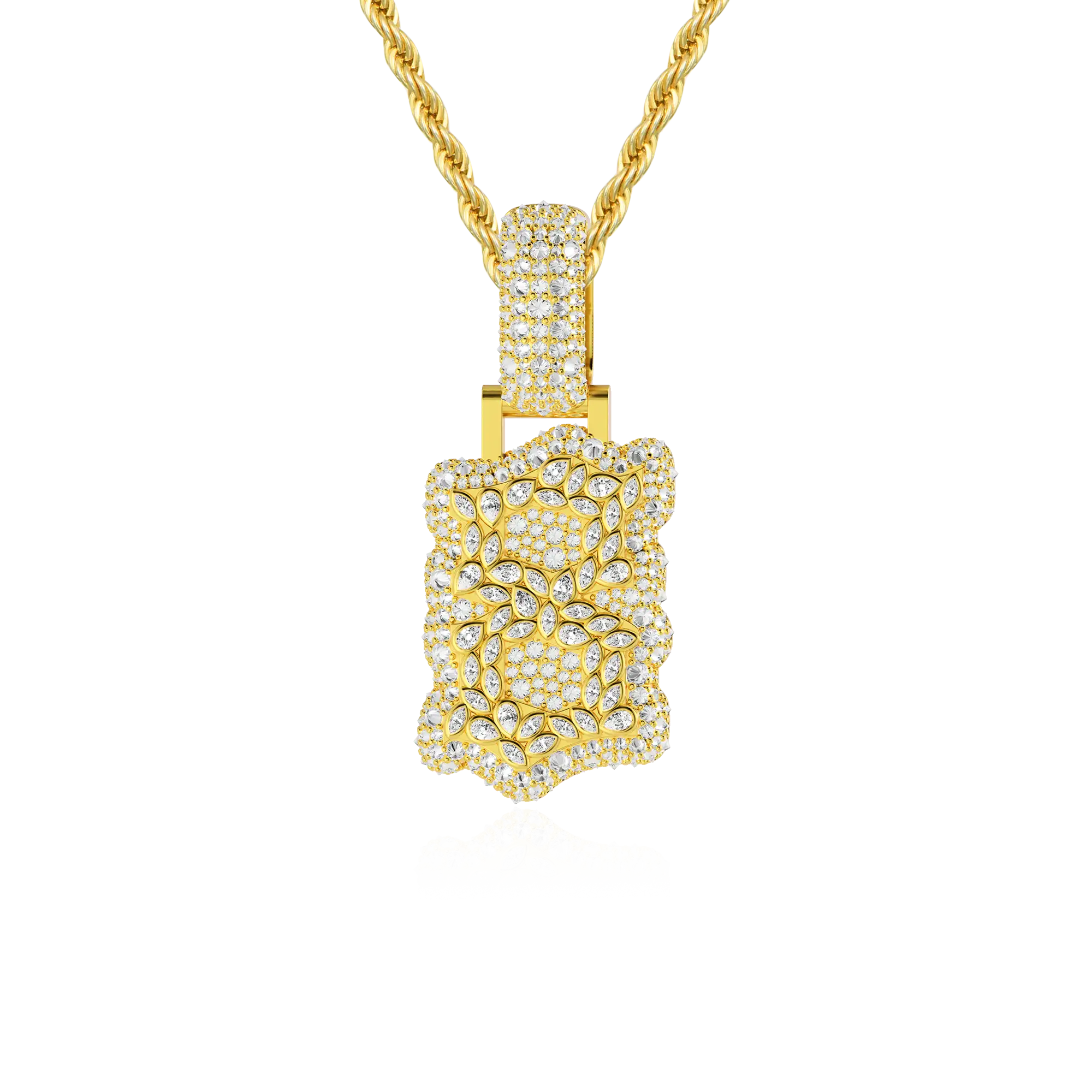 Custom Shaped Diamond Pendant - Image 15