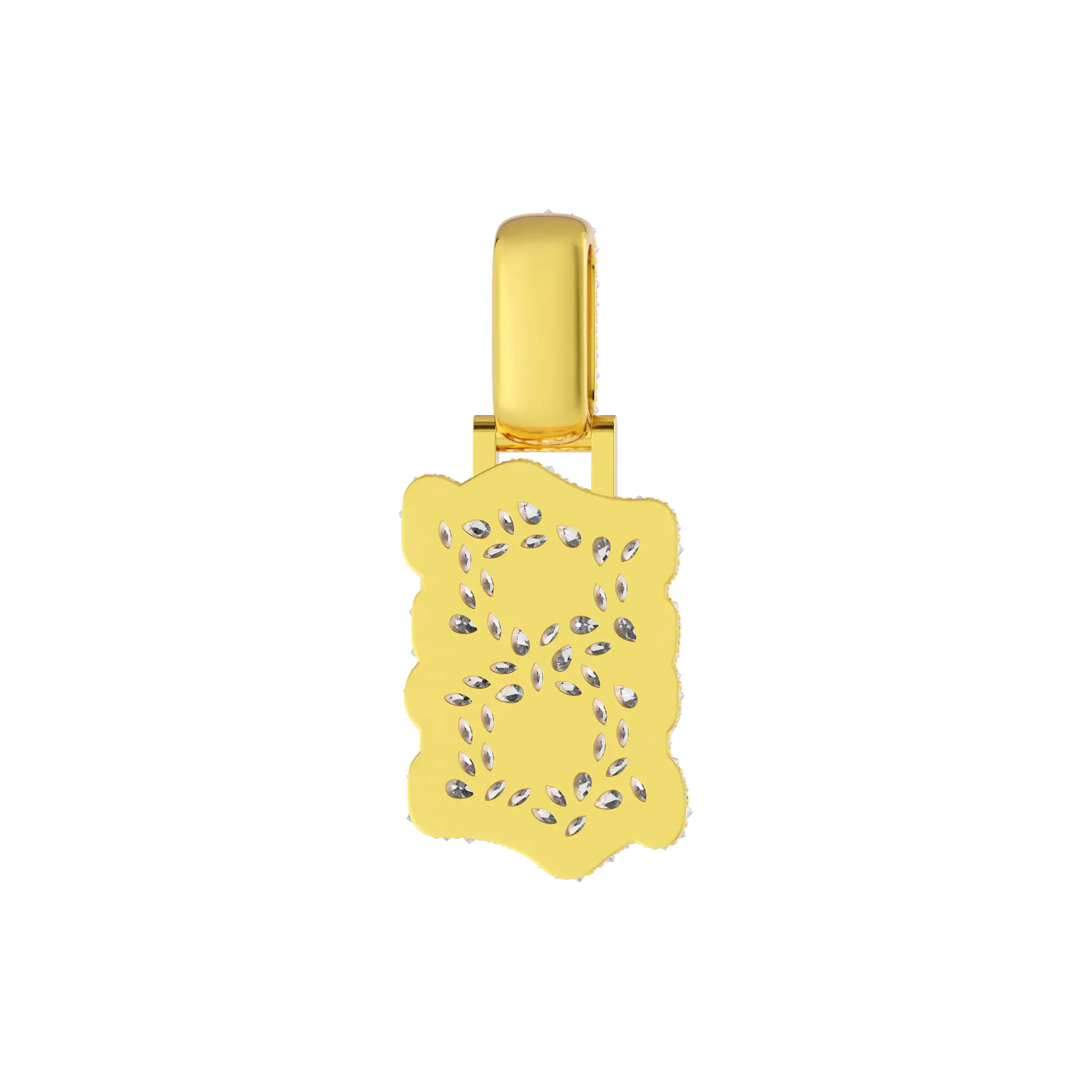 Custom Shaped Diamond Pendant - Image 16