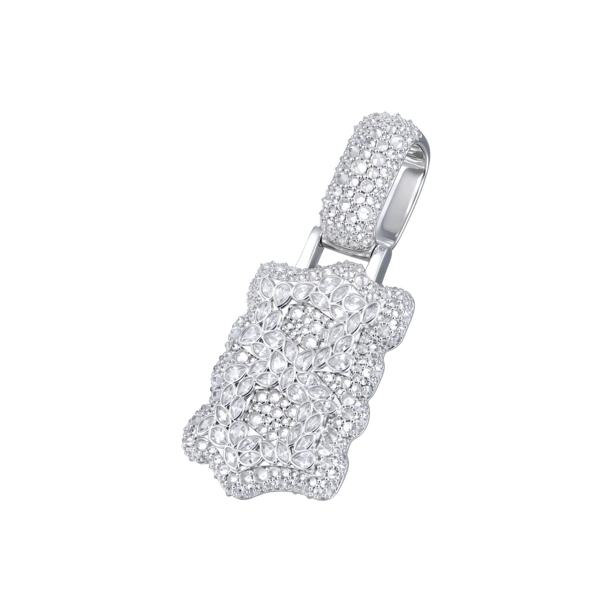Custom Shaped Diamond Pendant - Image 4