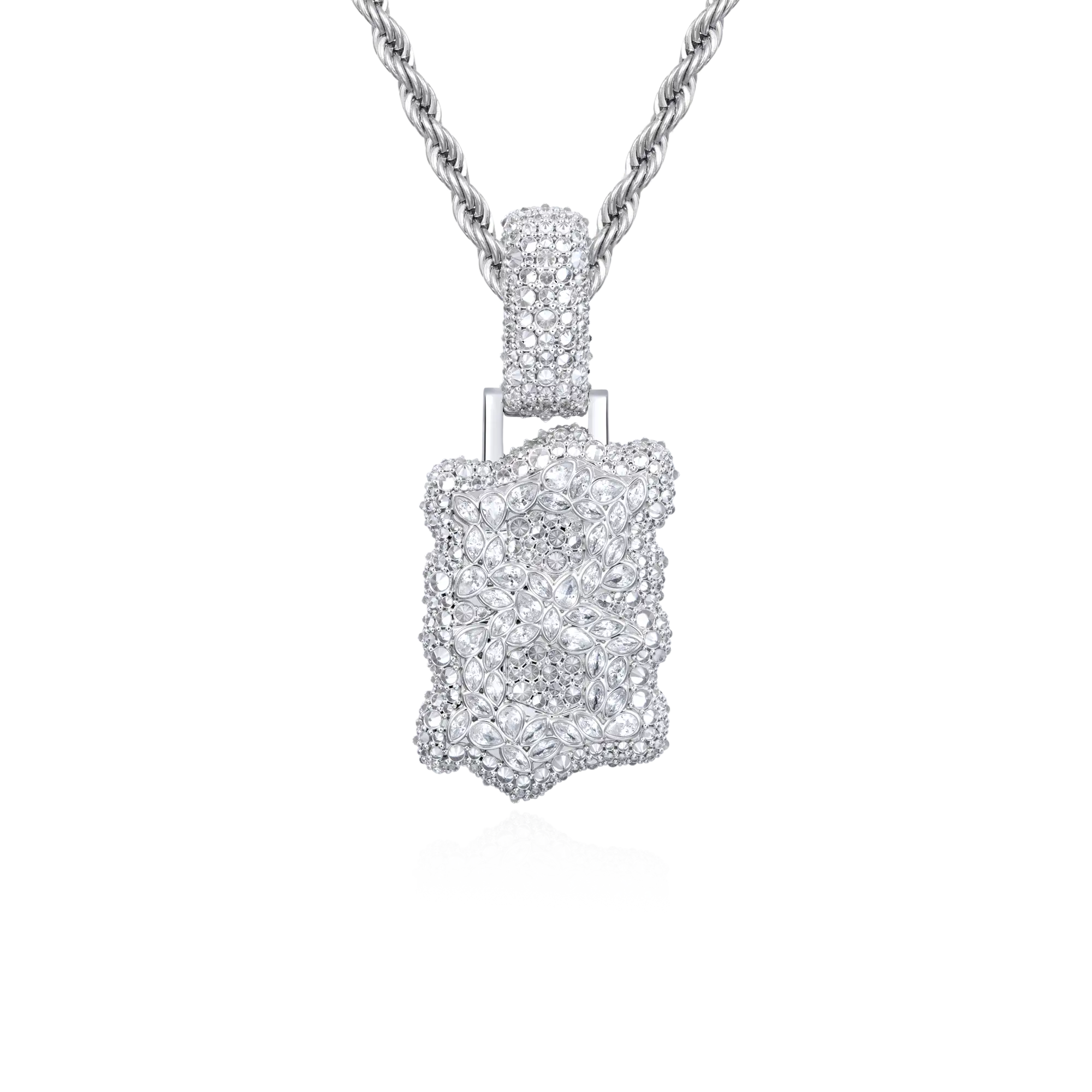 Custom Shaped Diamond Pendant - Image 5