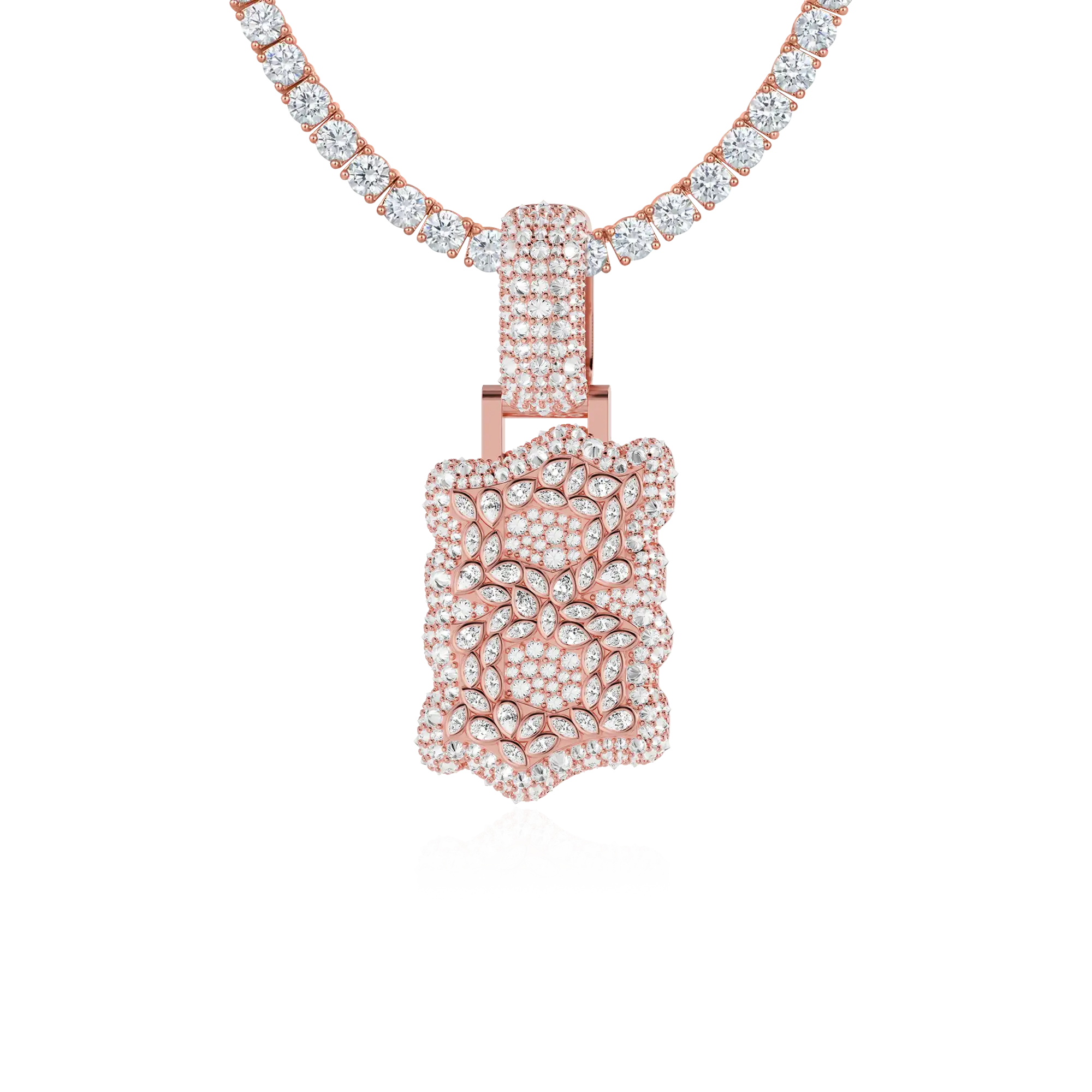 Custom Shaped Diamond Pendant - Image 7