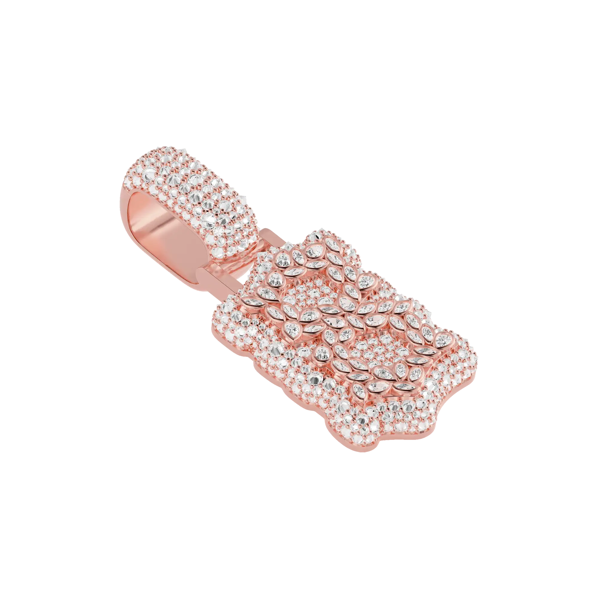 Custom Shaped Diamond Pendant - Image 9