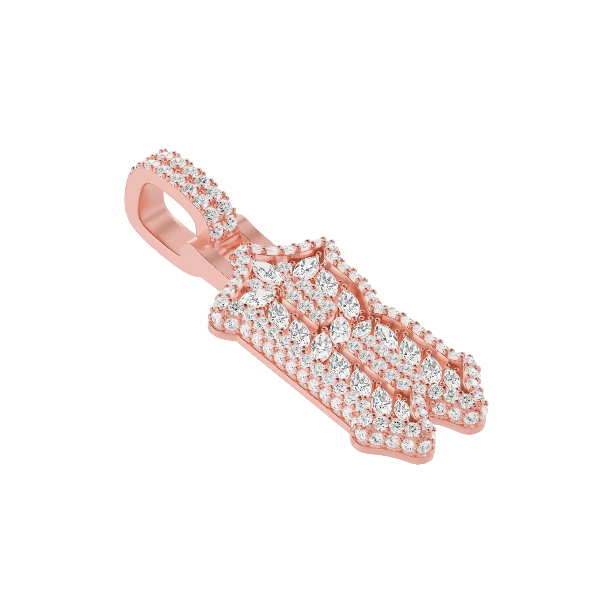 Custom Shaped Diamond Gothic Font Pendant-30mm - Image 12