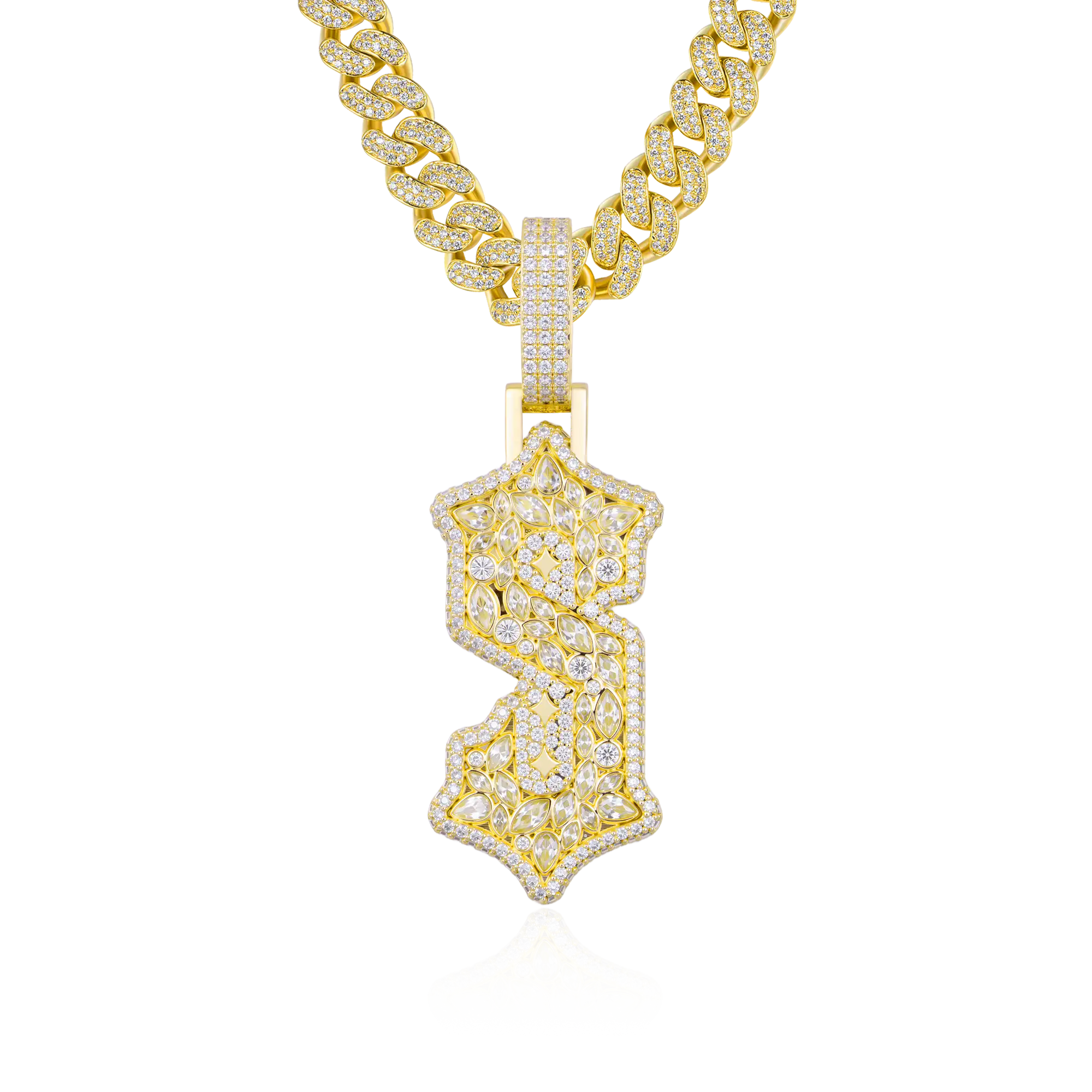 Custom Shaped Gothic Pendant - 51mm