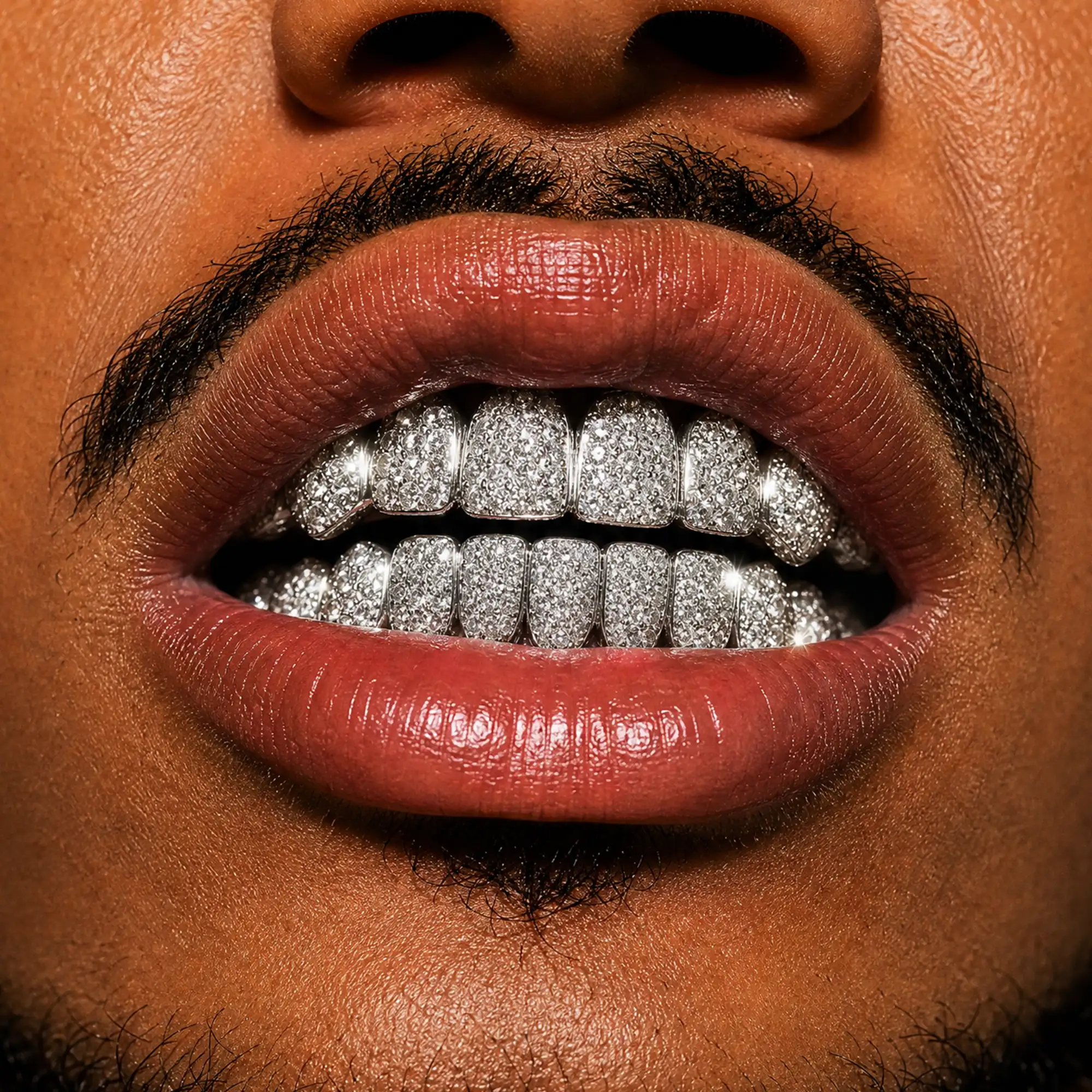 Custom Sparkling Honeycomb Grillz - Image 2