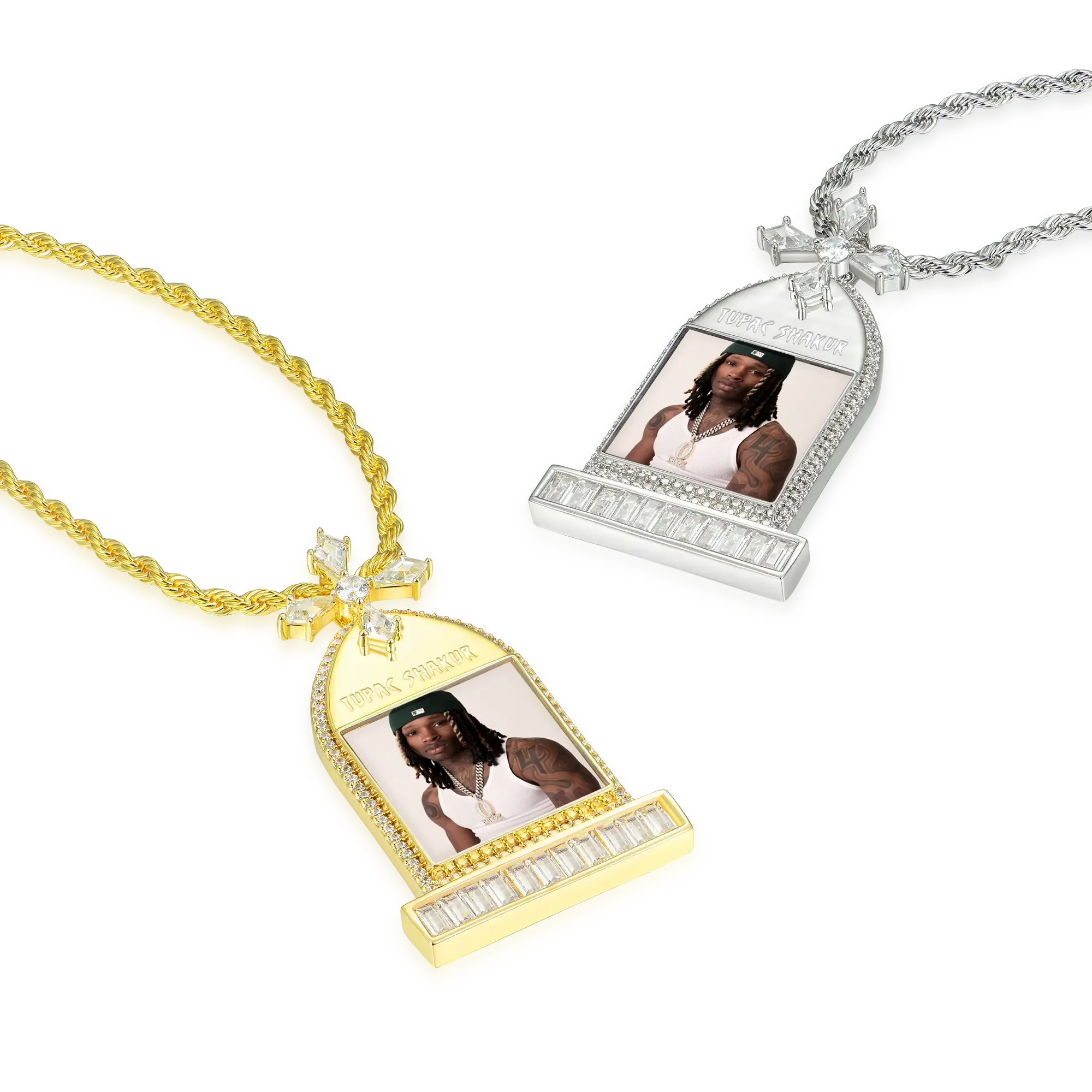 Custom Tombstone Photo Pendant - Image 2