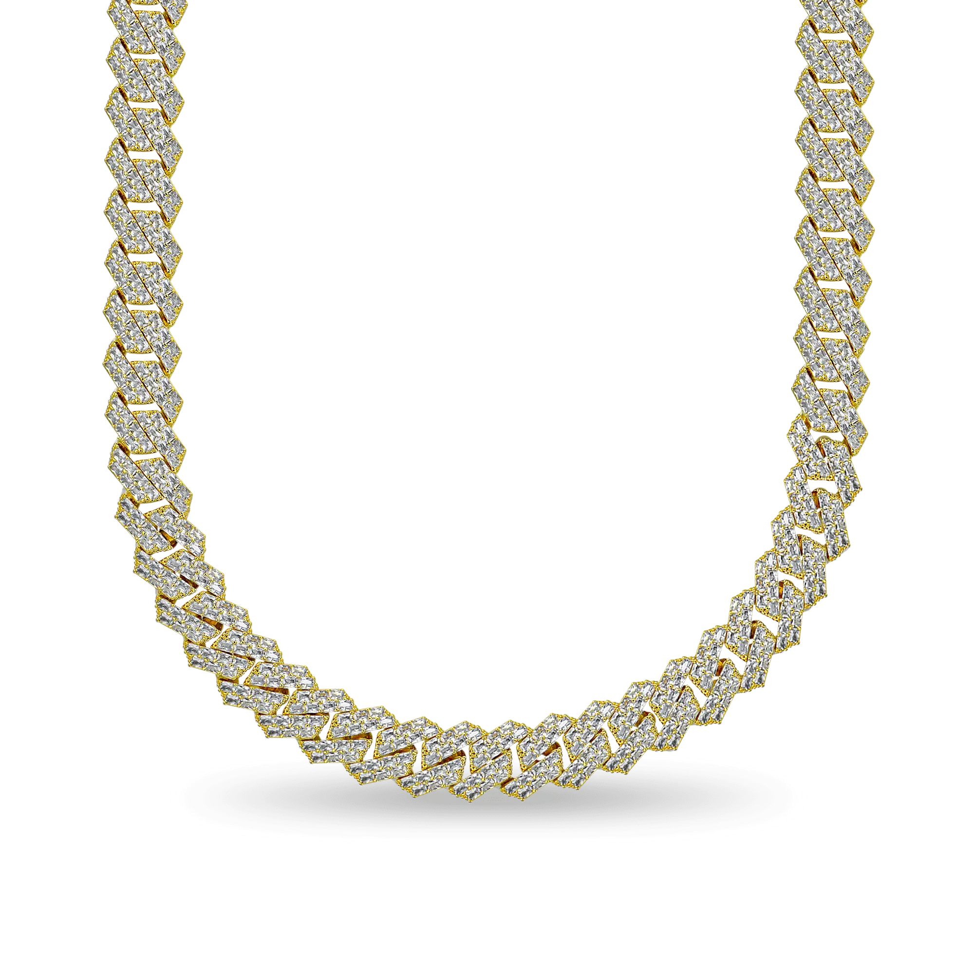 Emerald Cut Prong Cuban Link Chain - 15mm - Image 9