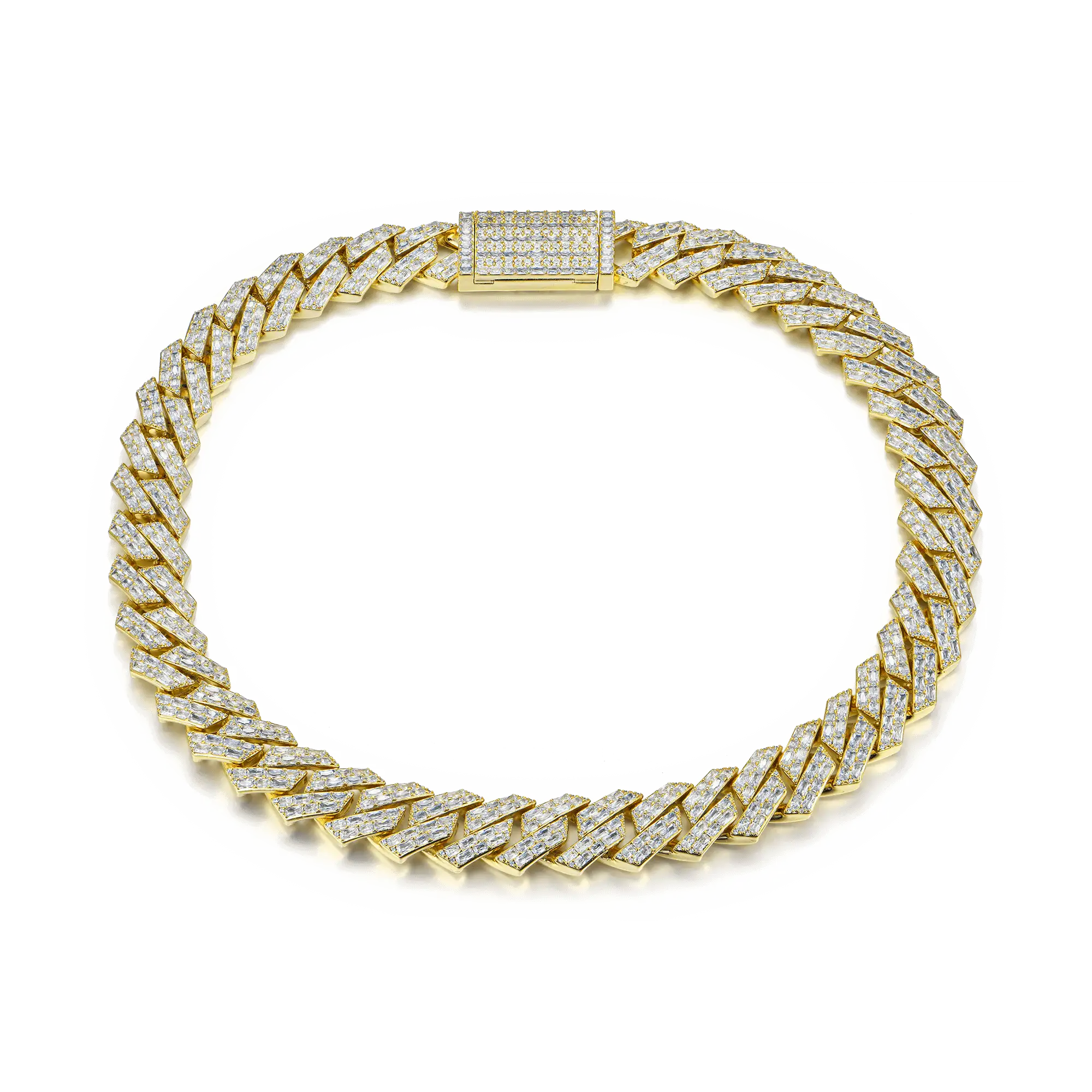 Emerald Cut Prong Cuban Link Chain - 19mm - Image 9