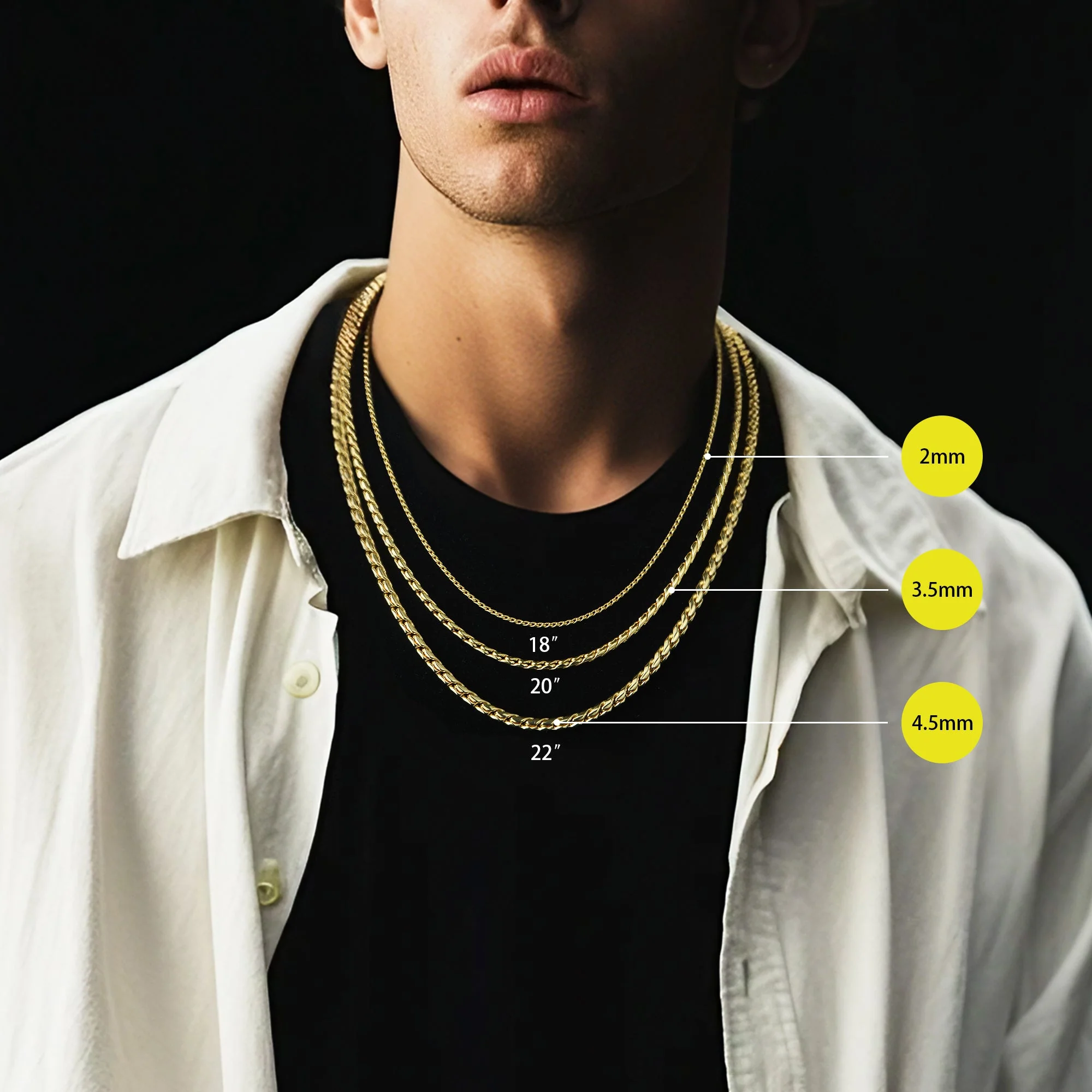 Franco Chain - Yellow Gold - Image 4