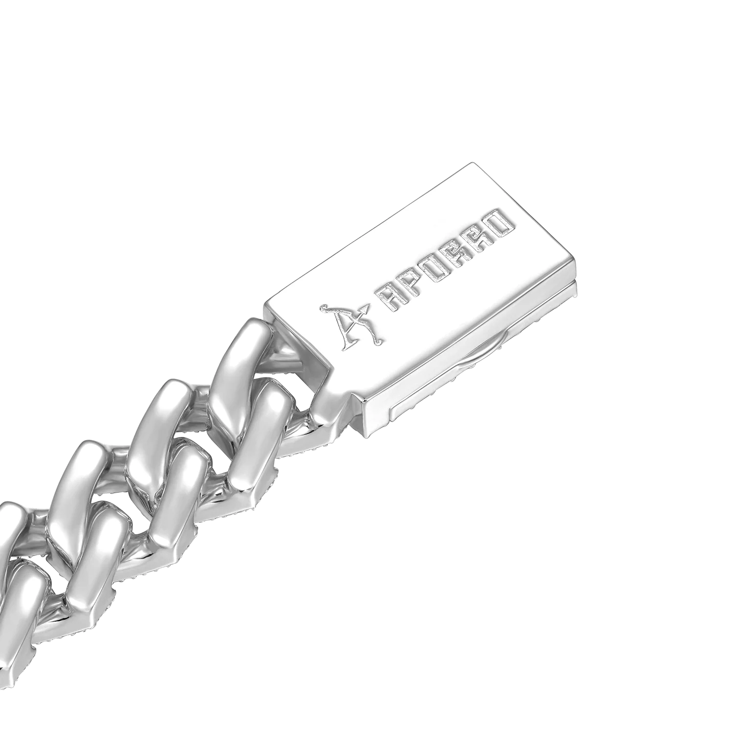 Halo Emerald Cut Prong Cuban Link Bracelet - Image 10