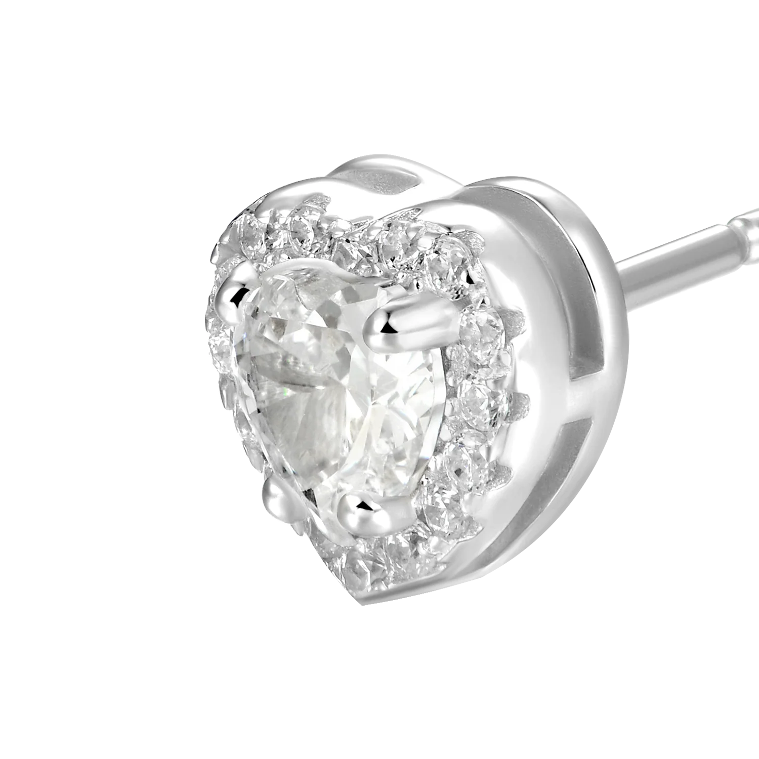 Halo Heart Stud Earring - Single - Image 3