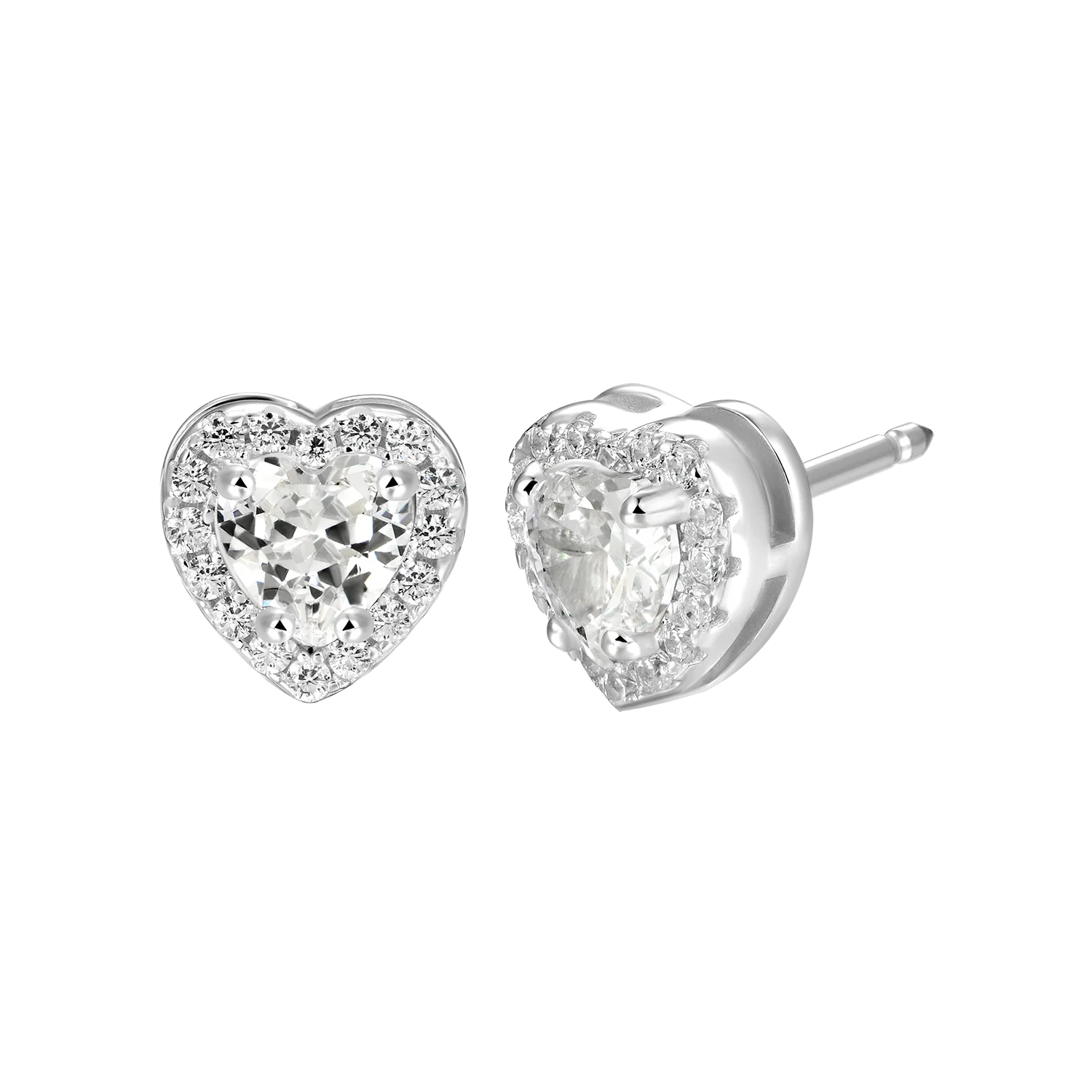 Halo Heart Stud Earring - Single - Image 5