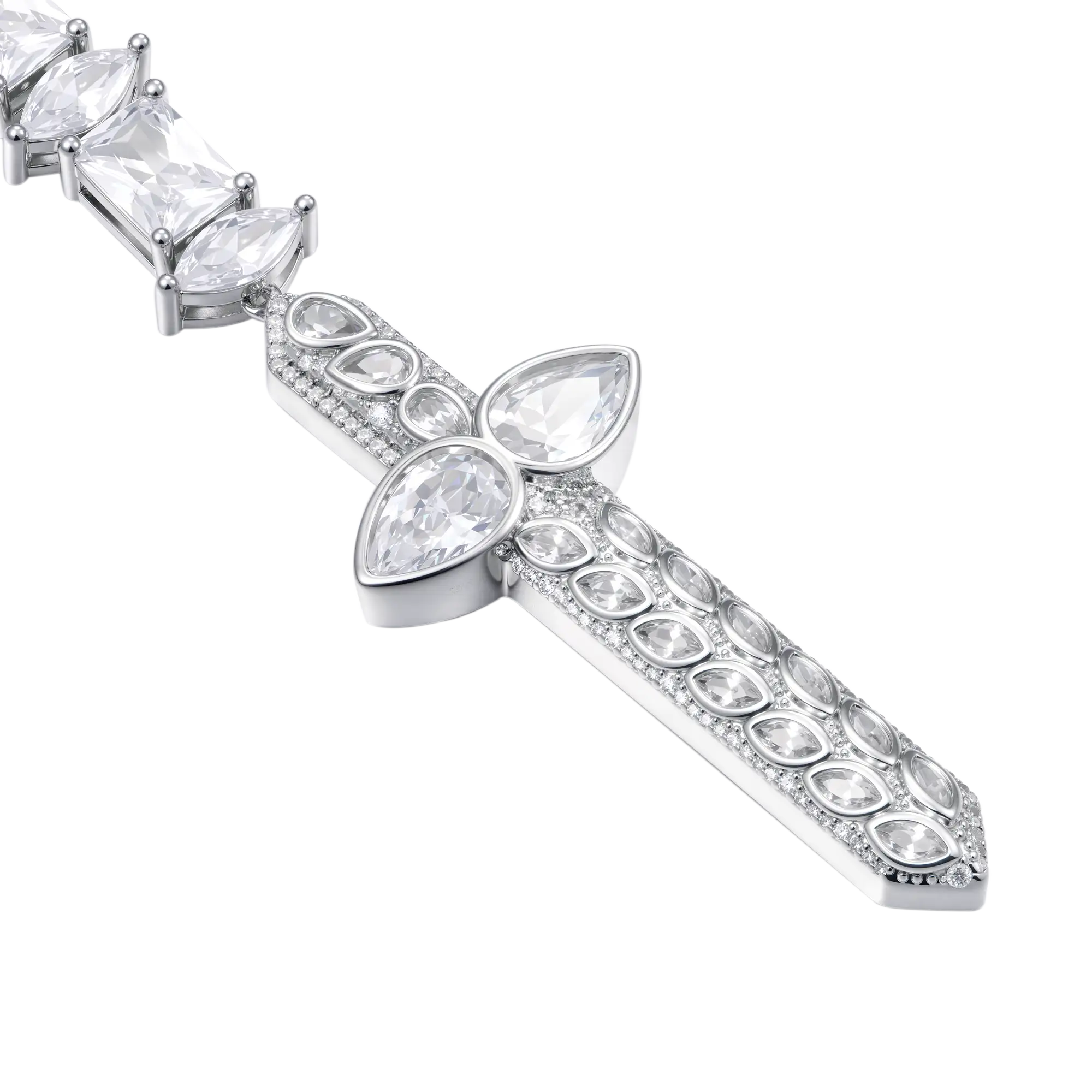 Heart & Blade Rosary Necklace - Image 4