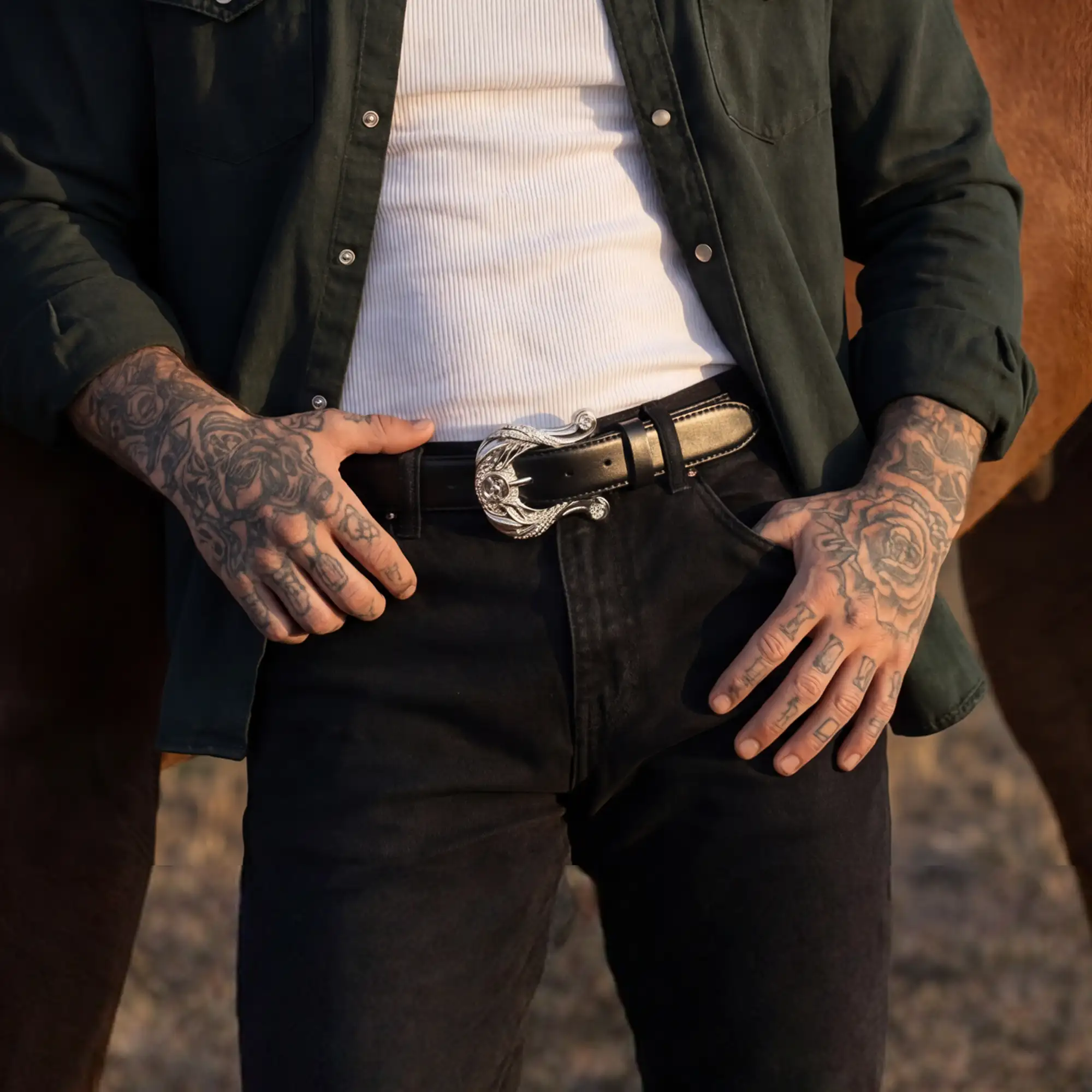 Horseshoe Vintage Belt Buckle - Image 3