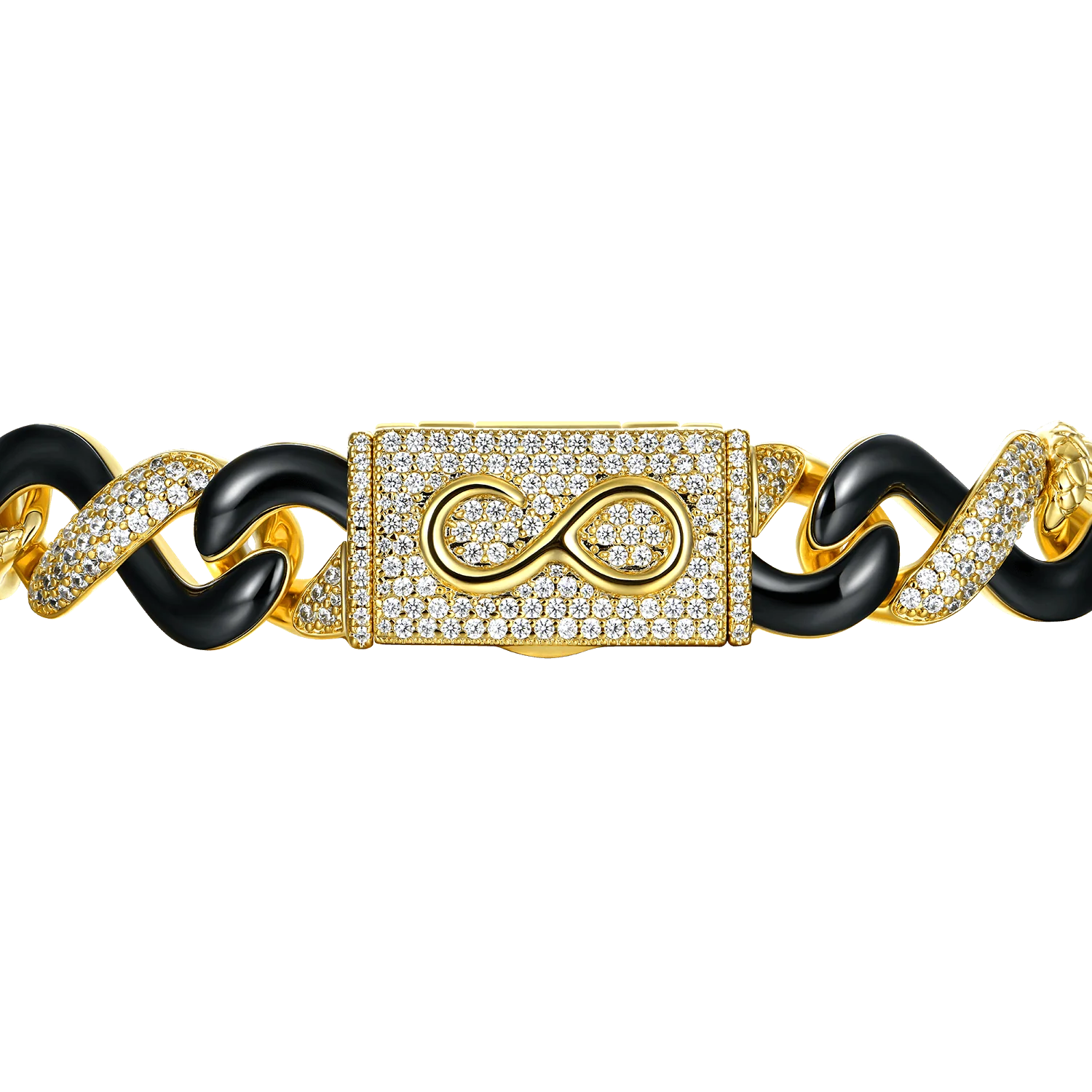 Infinity 12mm Two-tone Snake Shape Bracelet - Image 3