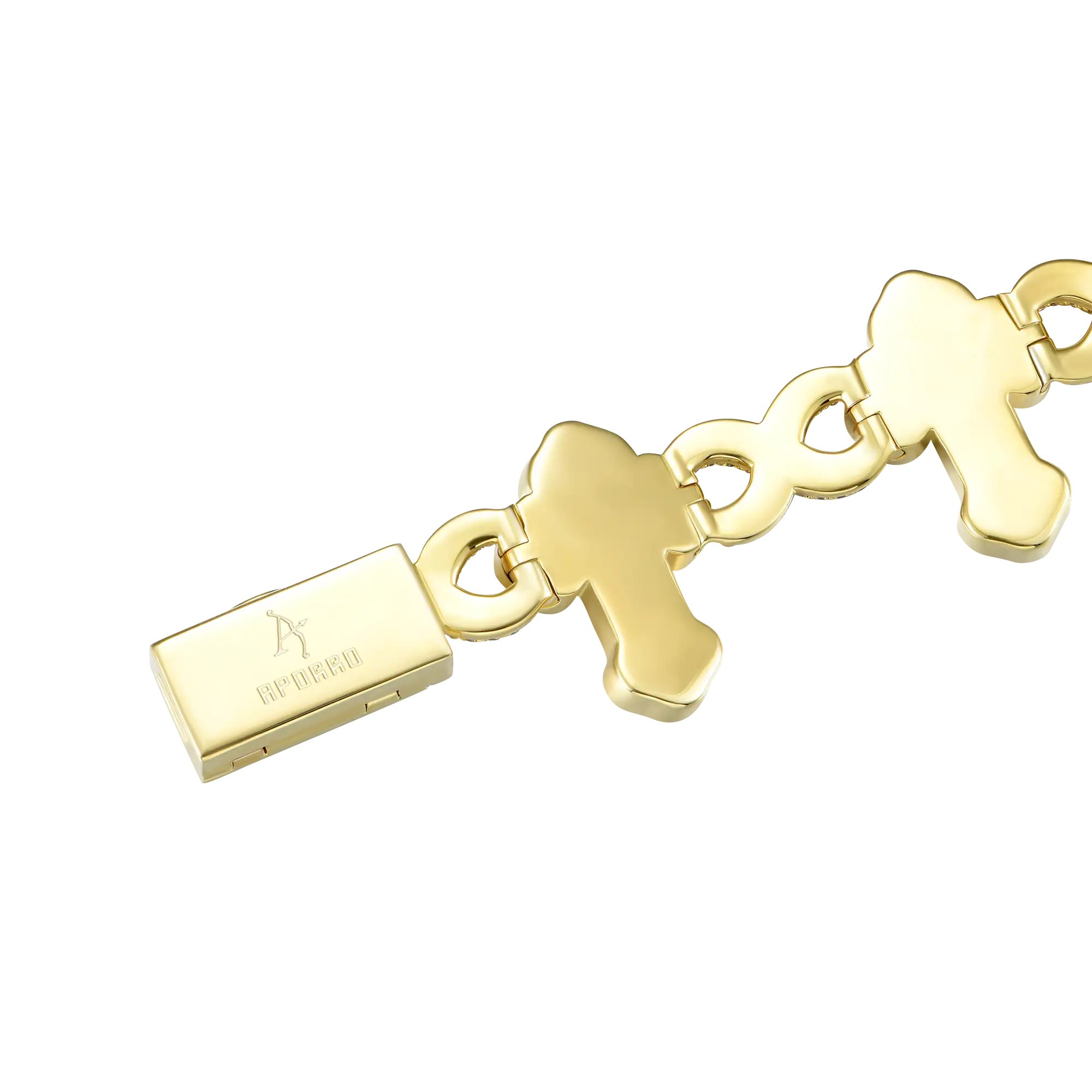 Infinity Link Emerald Cut Cross Bracelet - 8mm - Image 4