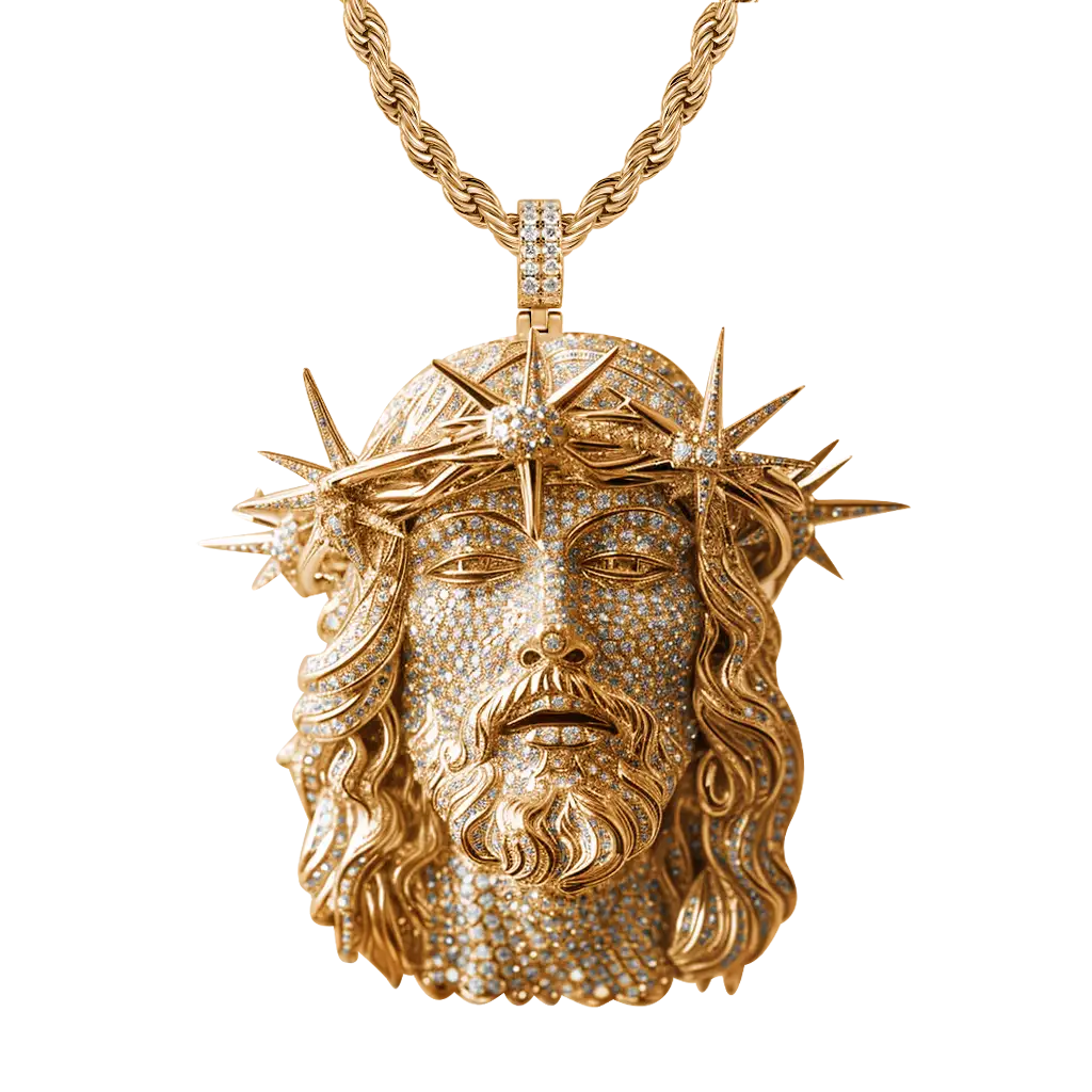 Jesus Piece Iced Pendant - Image 25