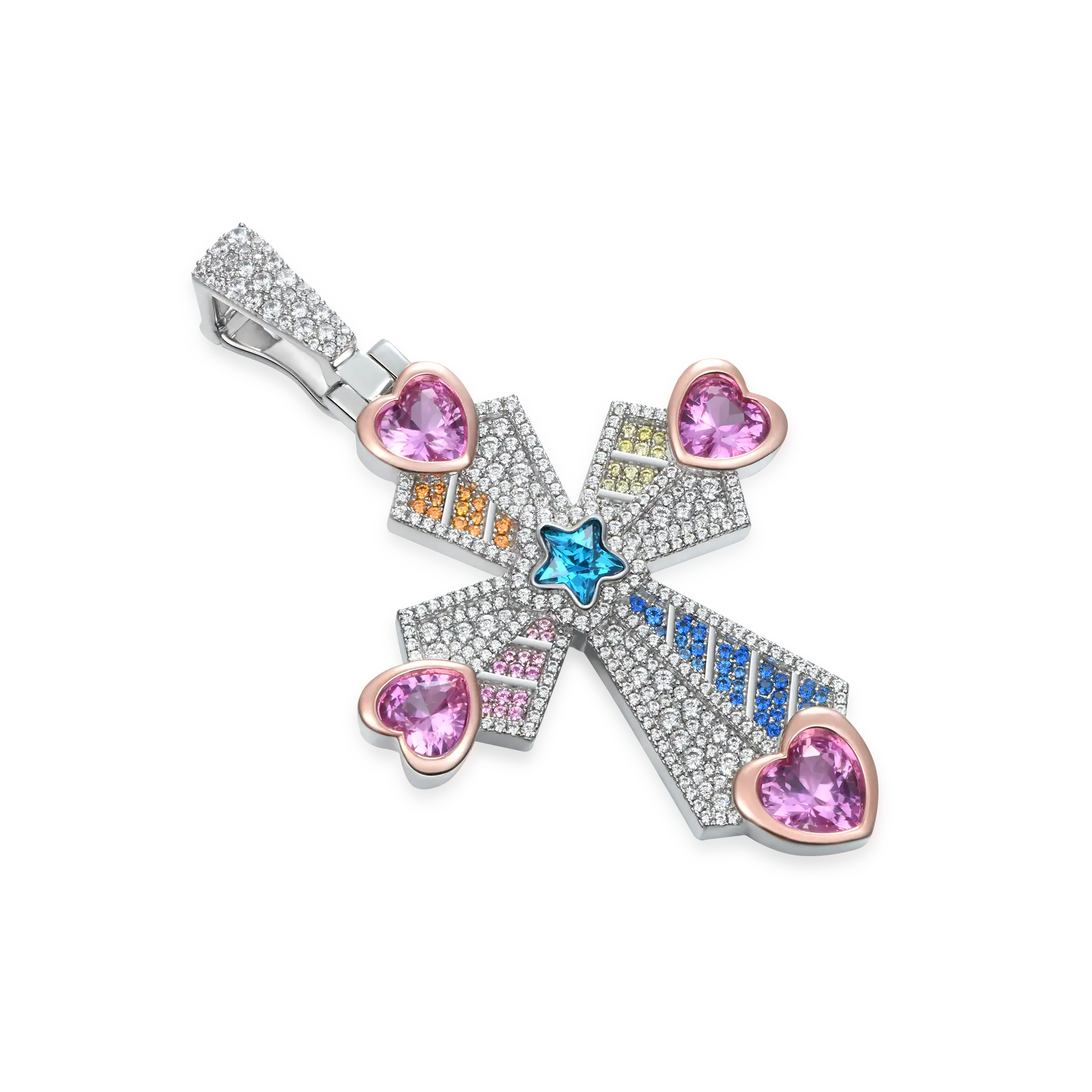 LaFlare Church On Iced Cross Pendant - Image 2