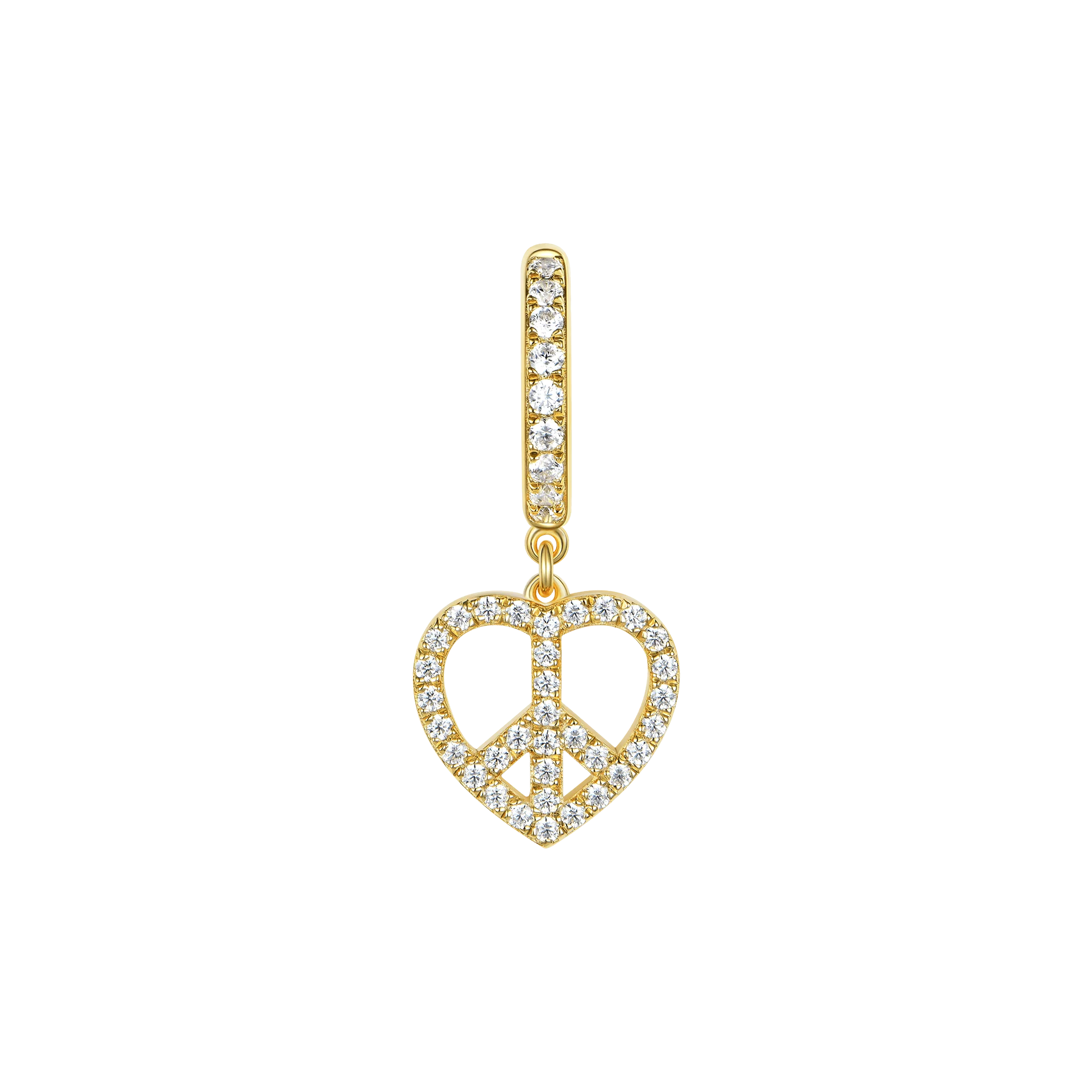 S925 APORRO X JHF Peace & Love Dangly Earrings-Pair - Image 6