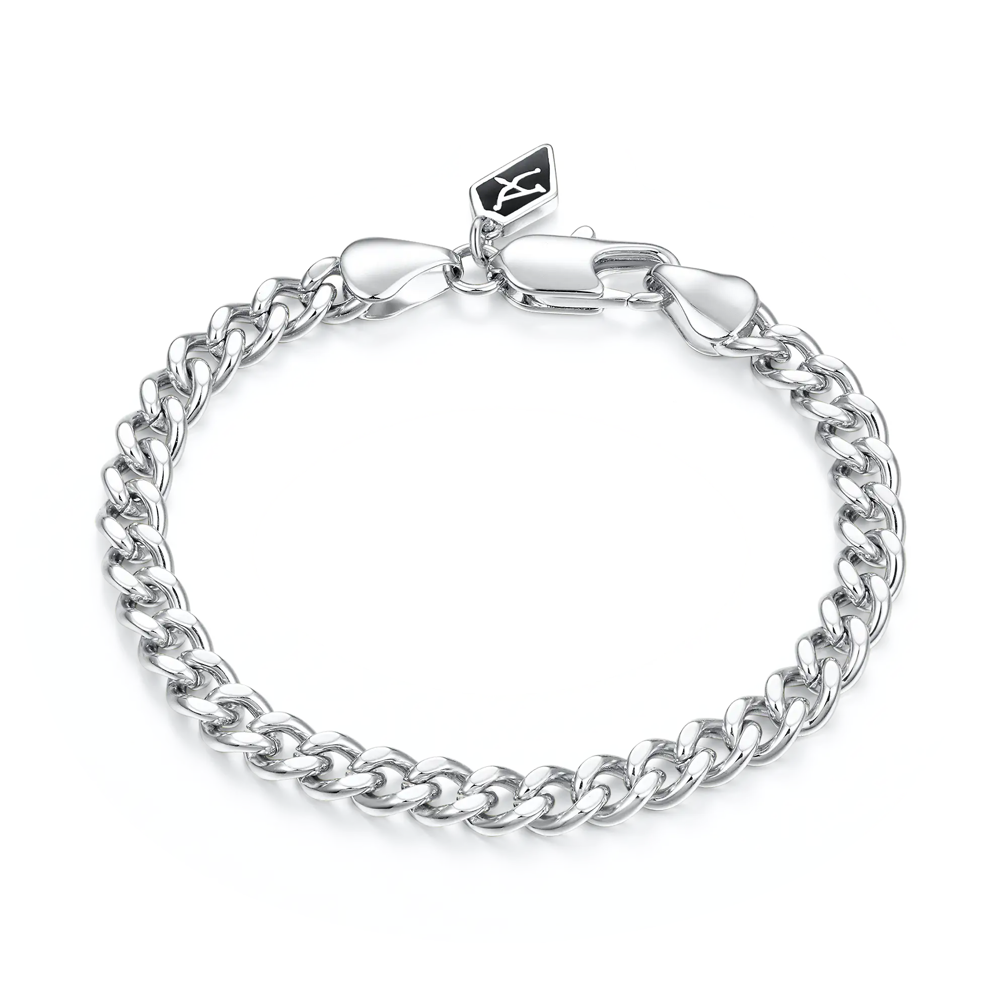 Miami Micro Cuban Curb Bracelet - White Gold - Image 4