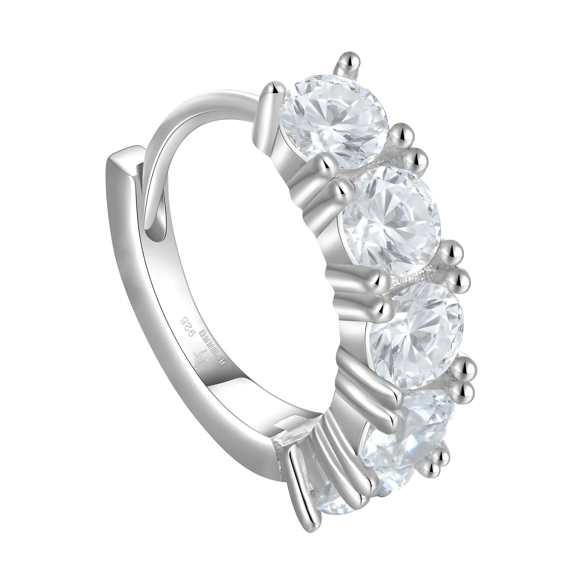 Moissanite S925 Classic Hoop Earring - Image 12