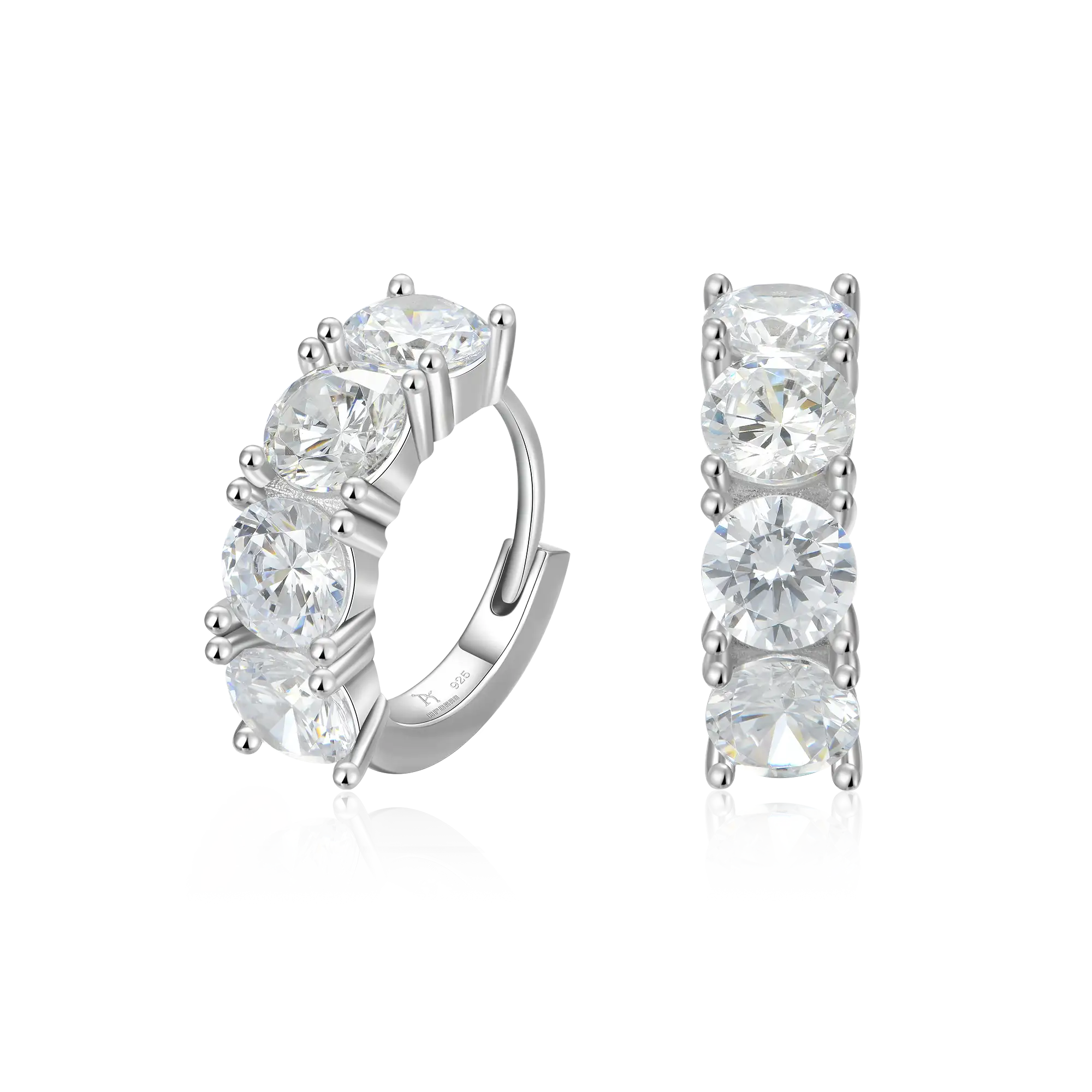 Moissanite S925 Classic Hoop Earring - Image 14